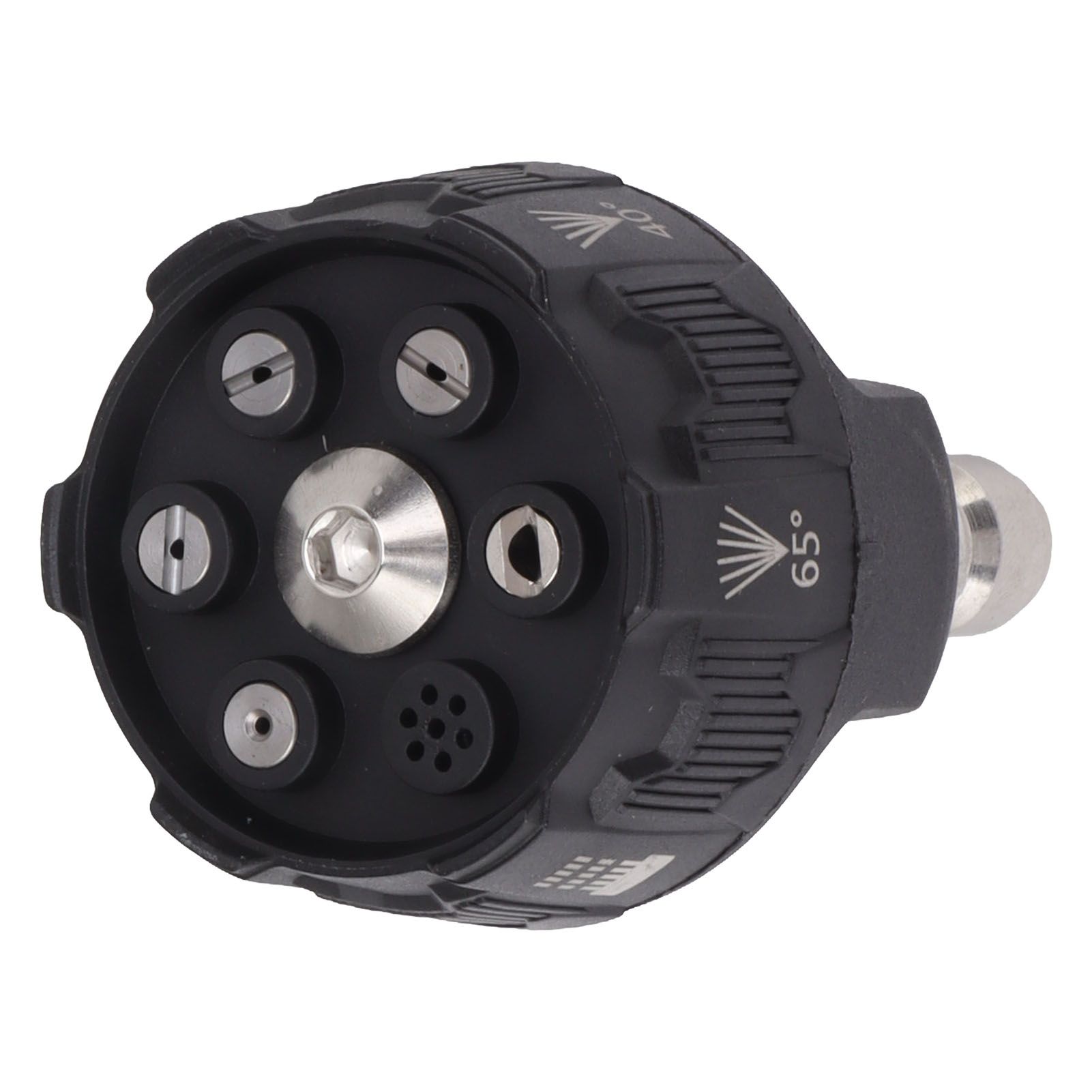 Pressure Washer Spray Nozzle 6 in 1 Multifunctional Adjustable Nozzle 1/4 Plug Interface Connect Tip Black - Image 3