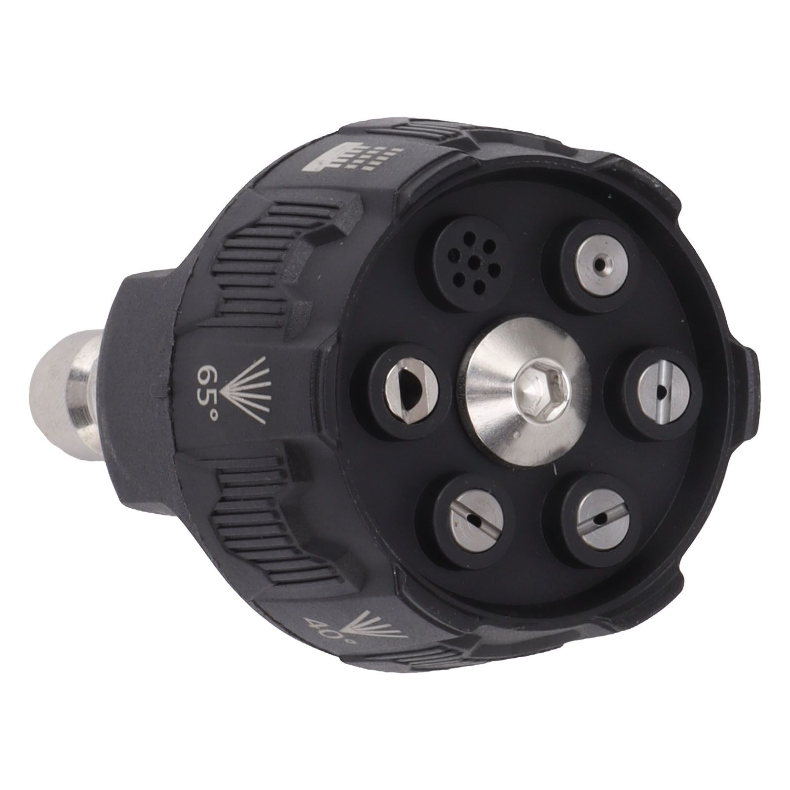 Pressure Washer Spray Nozzle 6 in 1 Multifunctional Adjustable Nozzle 1/4 Plug Interface Connect Tip Black - Image 4