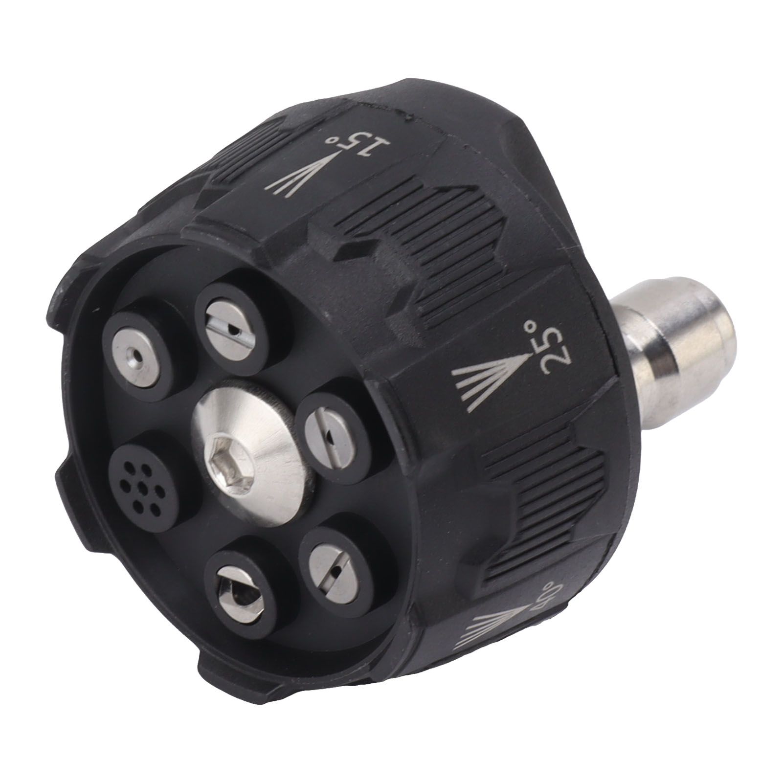 Pressure Washer Spray Nozzle 6 in 1 Multifunctional Adjustable Nozzle 1/4 Plug Interface Connect Tip Black - Image 7