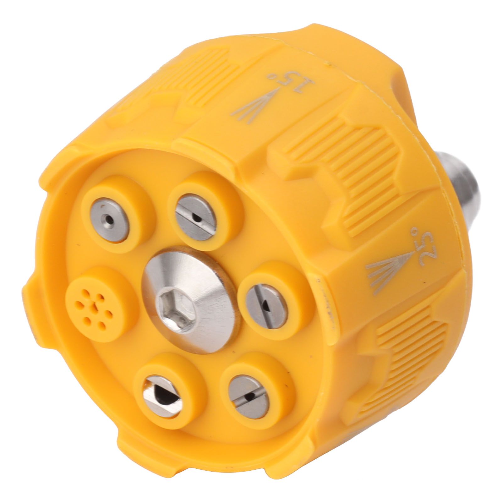 Pressure Washer Spray Nozzle 6 in 1 Multifunctional Adjustable Nozzle 1/4 Plug Interface Connect Tip Yellow - Image 7