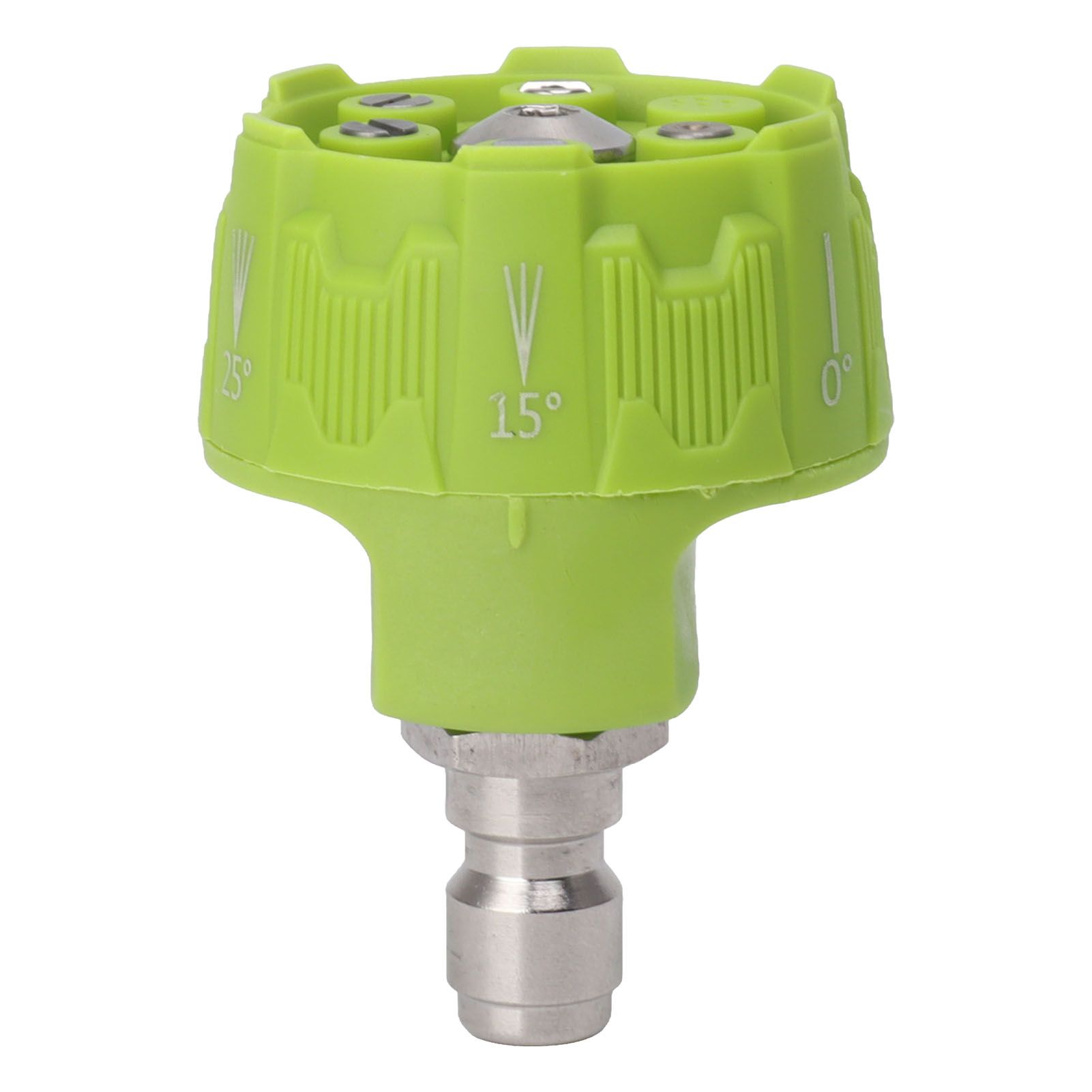 Pressure Washer Spray Nozzle 6 in 1 Multifunctional Adjustable Nozzle 1/4 Plug Interface Connect Tip Green - Image 1