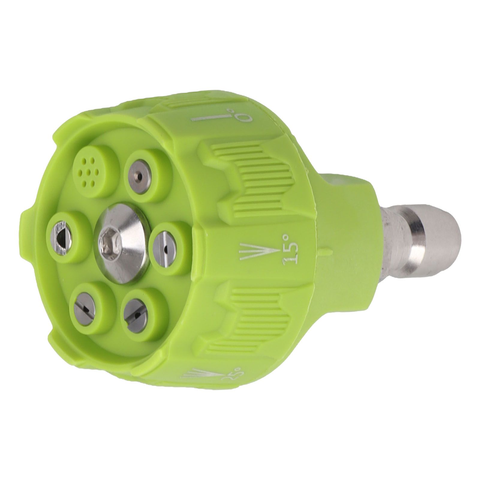Pressure Washer Spray Nozzle 6 in 1 Multifunctional Adjustable Nozzle 1/4 Plug Interface Connect Tip Green - Image 3