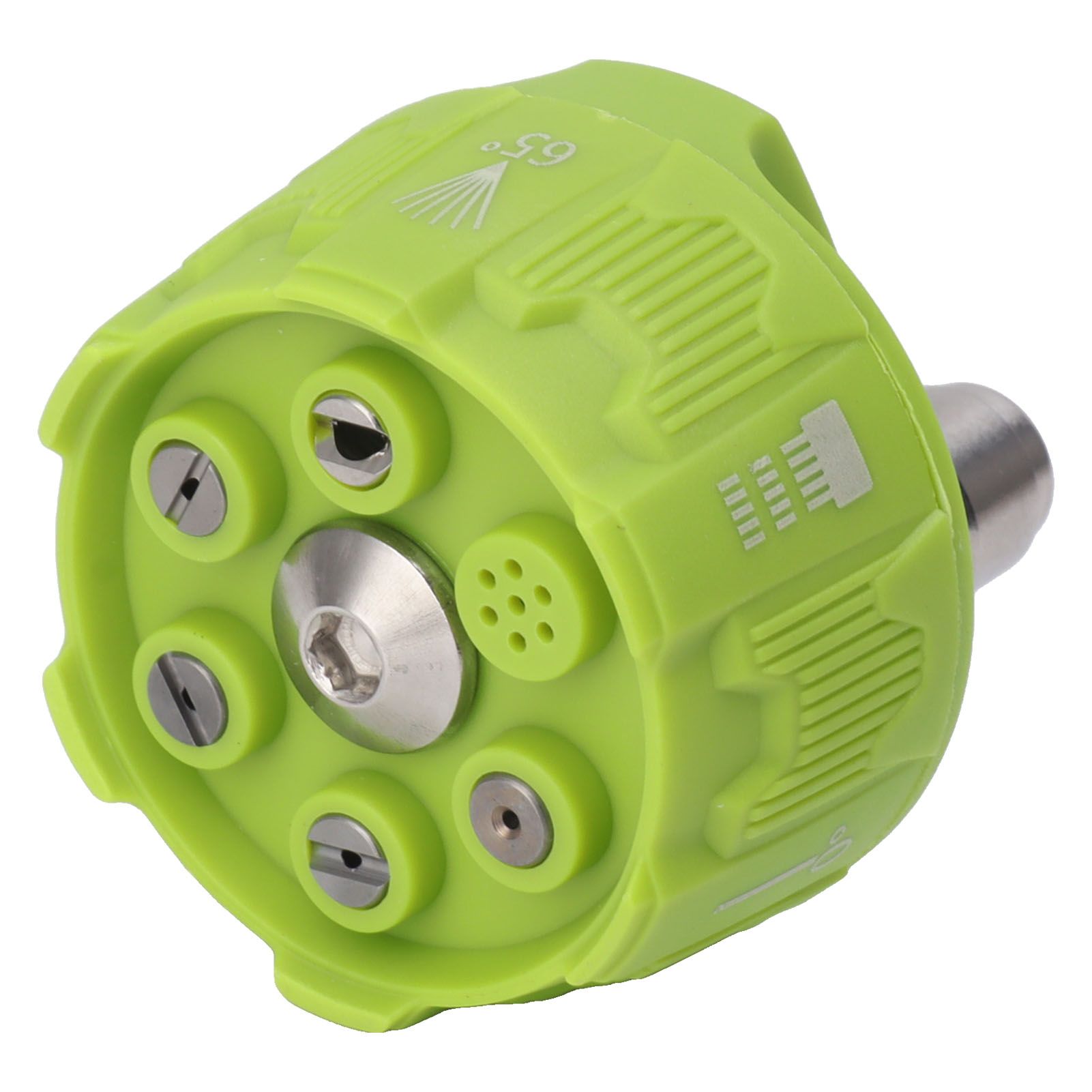 Pressure Washer Spray Nozzle 6 in 1 Multifunctional Adjustable Nozzle 1/4 Plug Interface Connect Tip Green - Image 7