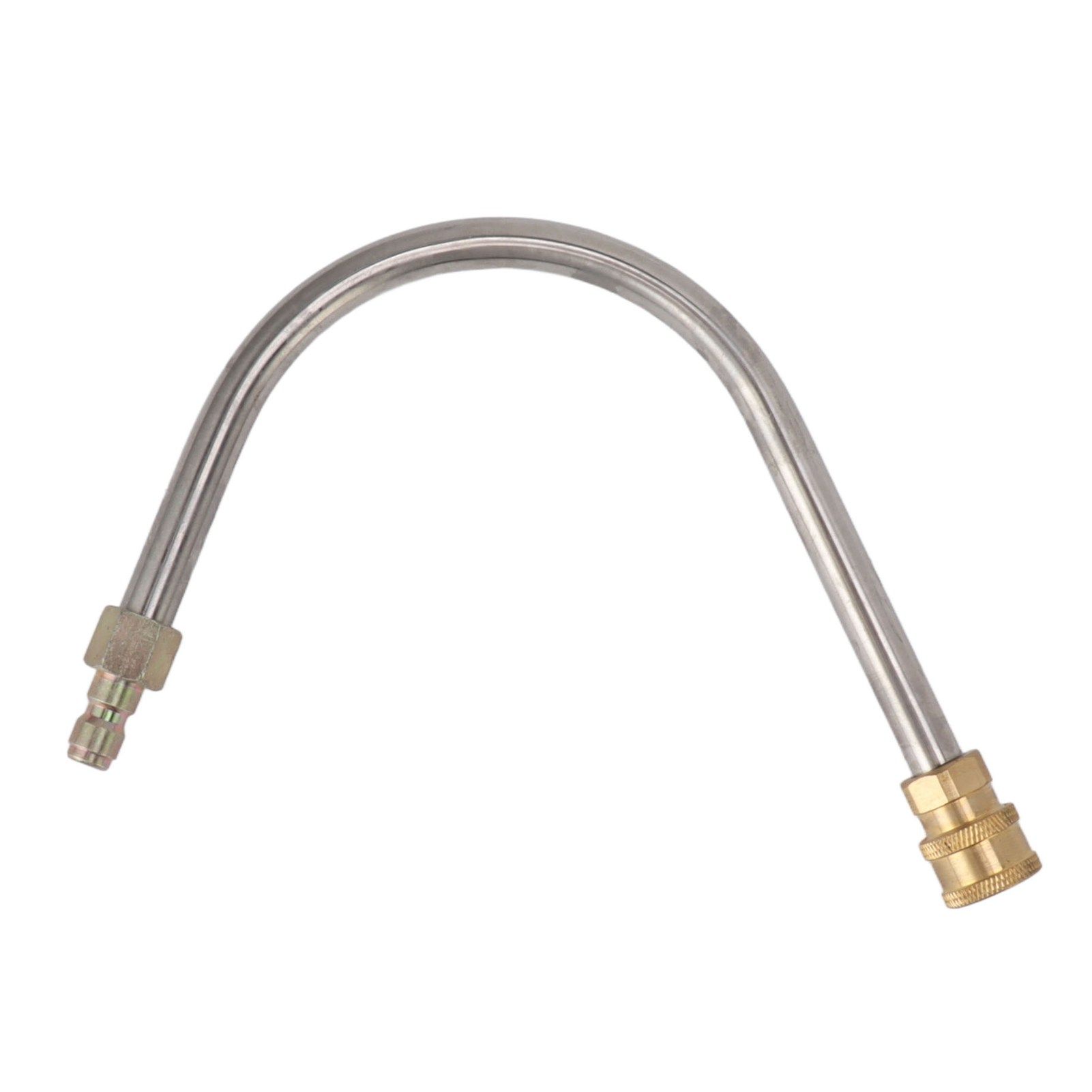 Pressure Washer Extension Wand Stainless Steel Brass 4000psi 1/4 Inch Quick Connect Power Washer Curved Rod Spray Lance for Replacement U Shaped - Image 1