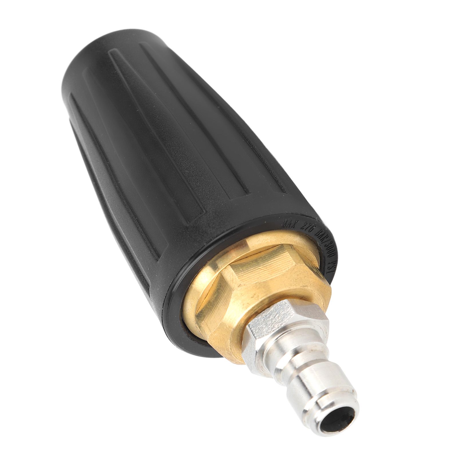 Pressure Washer Turbo Nozzle 1/4in Quick Connect Ceramic Core Copper 3000PSI Rotating Turbo Nozzle Black - Image 4