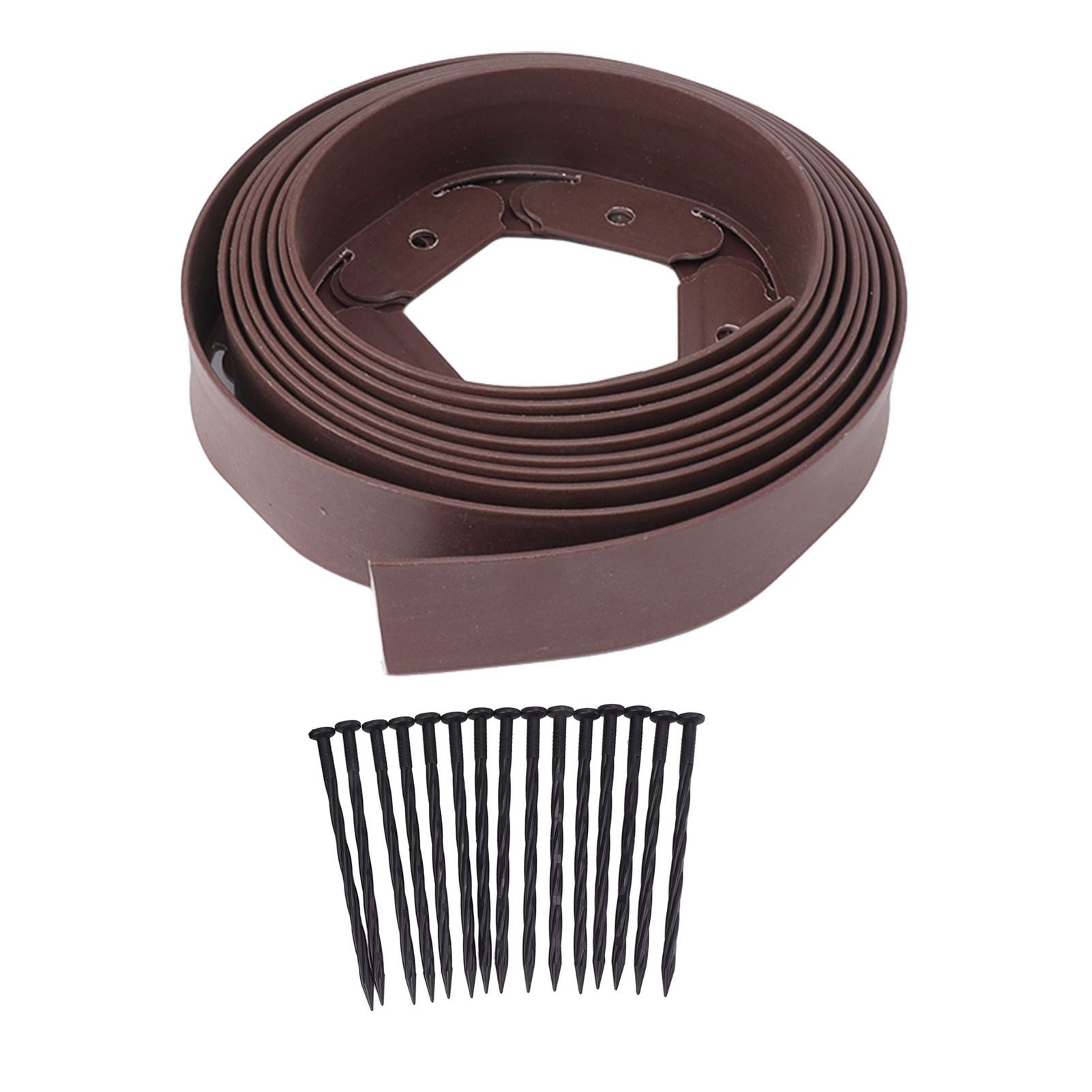 Landscape Edging Kit Lawn Edging Include 15 Spikes PE Garden Edging Border for Landscaping Flower Gardens Lawn - Image 1