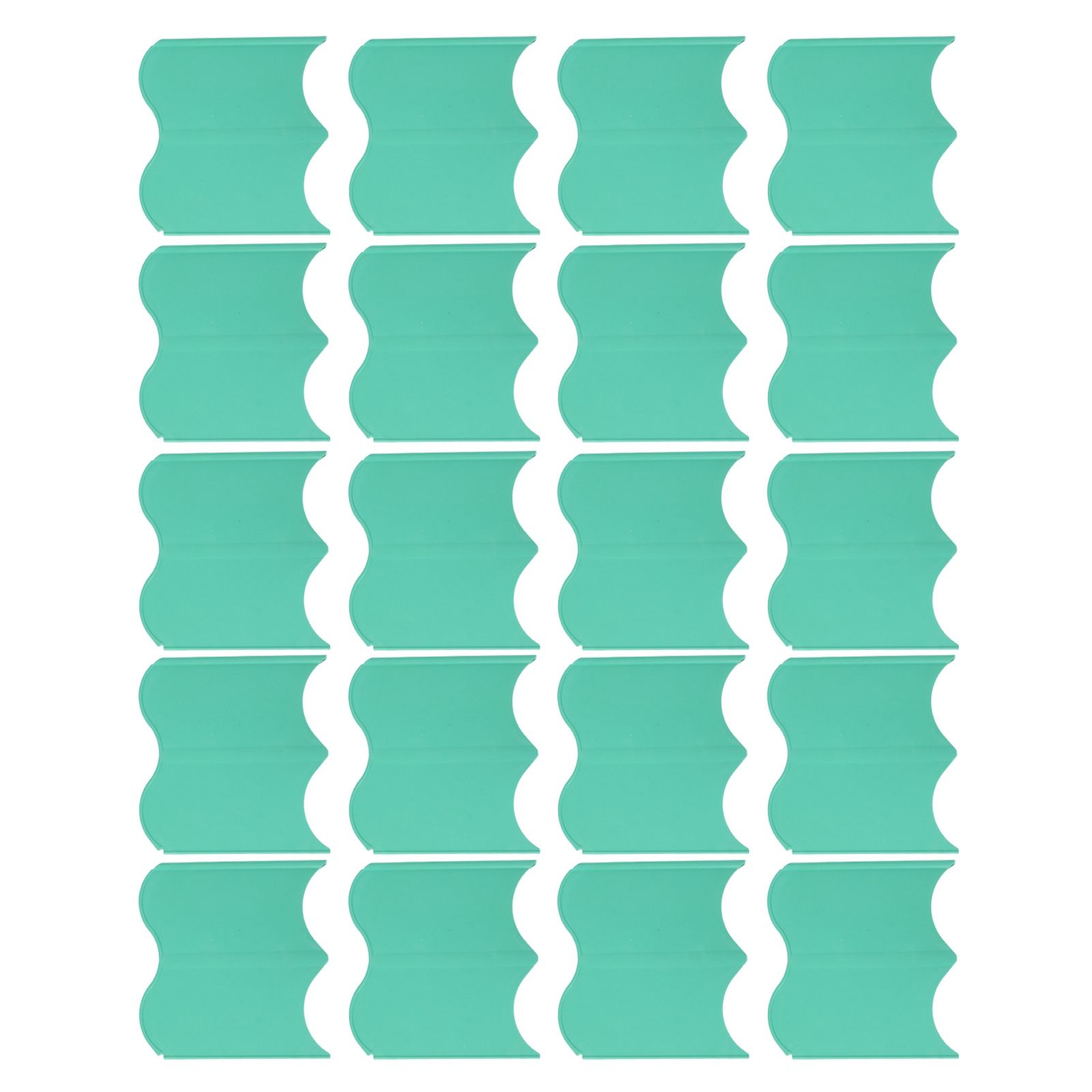 20PCS Interlocking Landscaping Edging Kit Weatherproof Garden Landscape Edging Border Hammer in Lawn Edge Green - Image 2