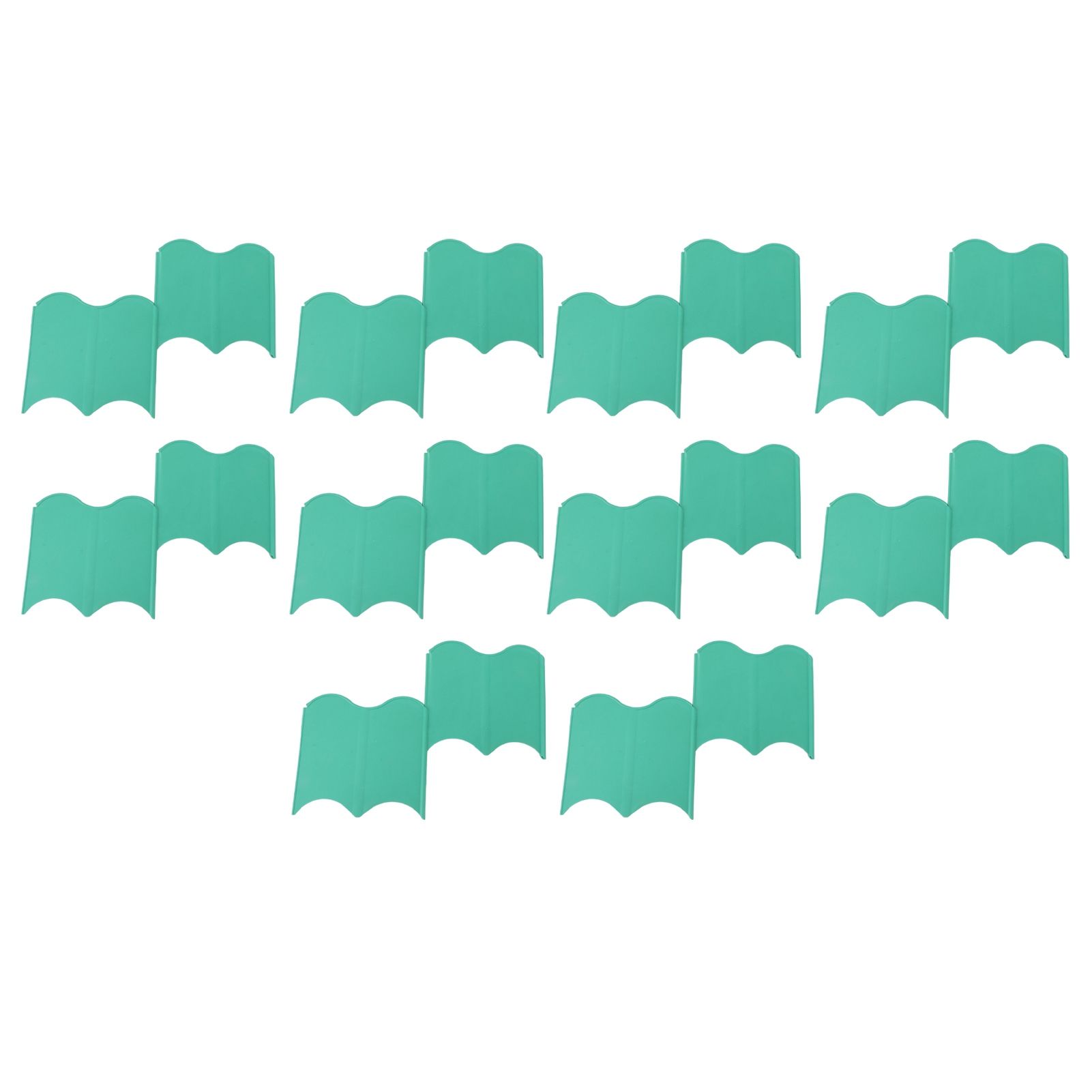 20PCS Interlocking Landscaping Edging Kit Weatherproof Garden Landscape Edging Border Hammer in Lawn Edge Green - Image 4