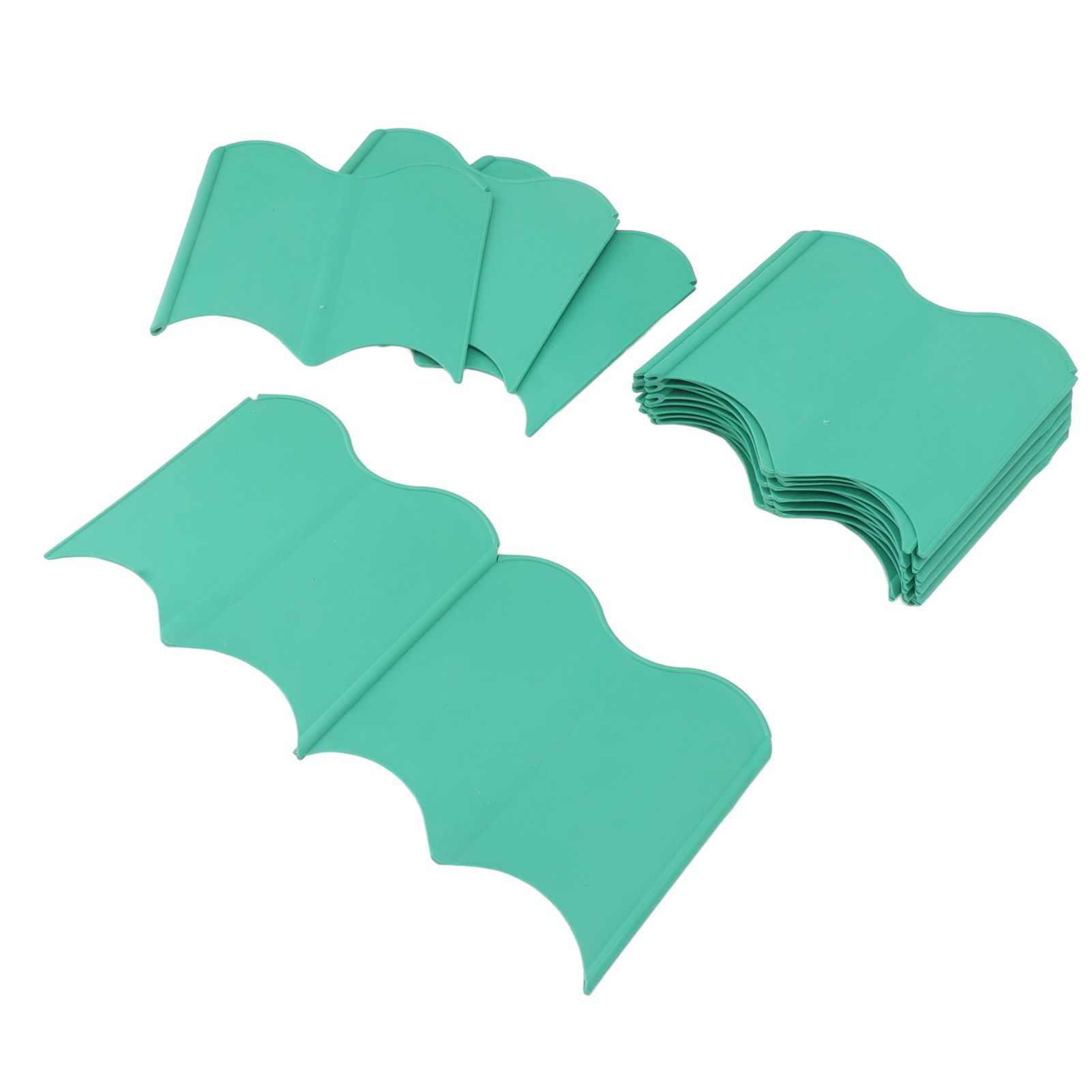 20PCS Interlocking Landscaping Edging Kit Weatherproof Garden Landscape Edging Border Hammer in Lawn Edge Green - Image 5