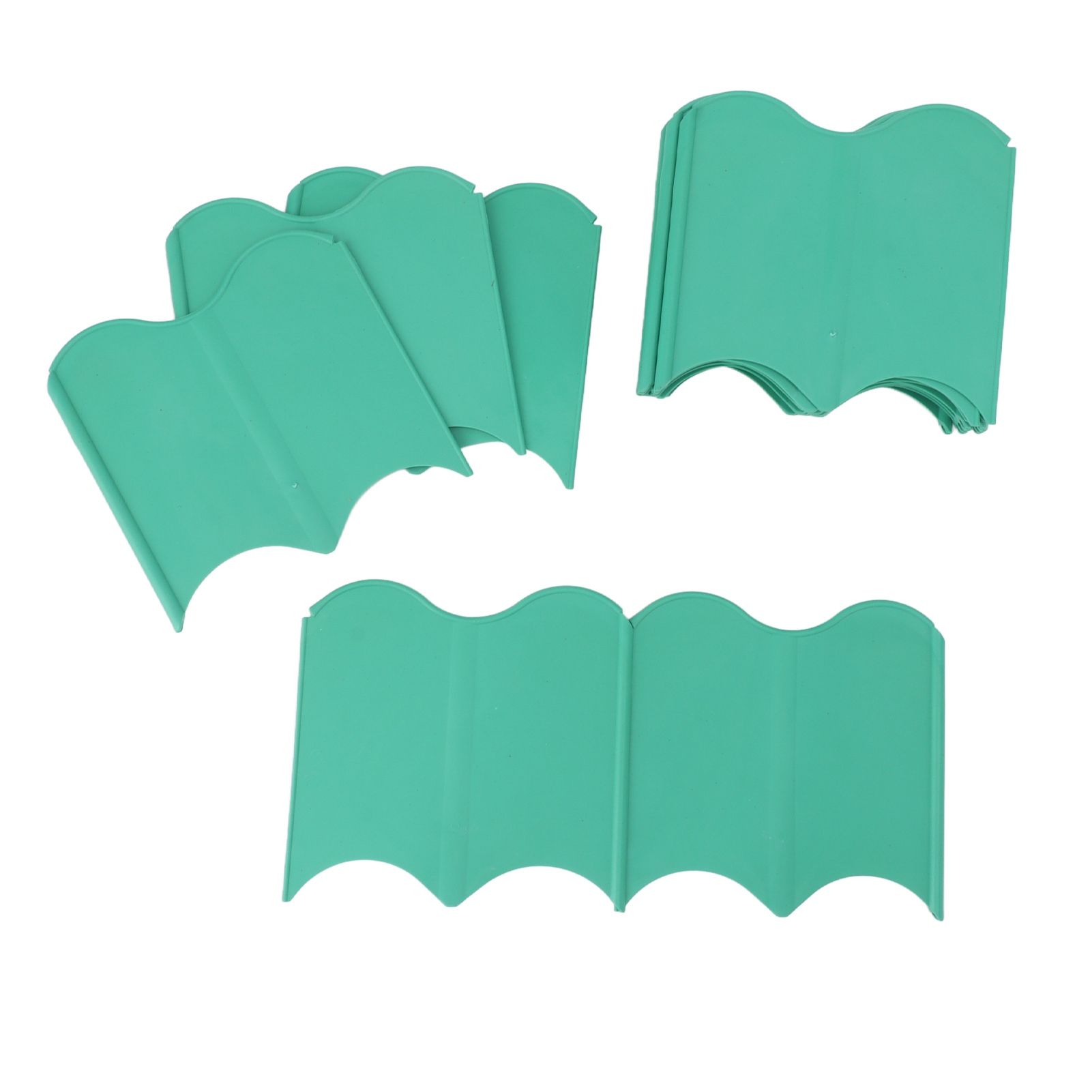20PCS Interlocking Landscaping Edging Kit Weatherproof Garden Landscape Edging Border Hammer in Lawn Edge Green - Image 6