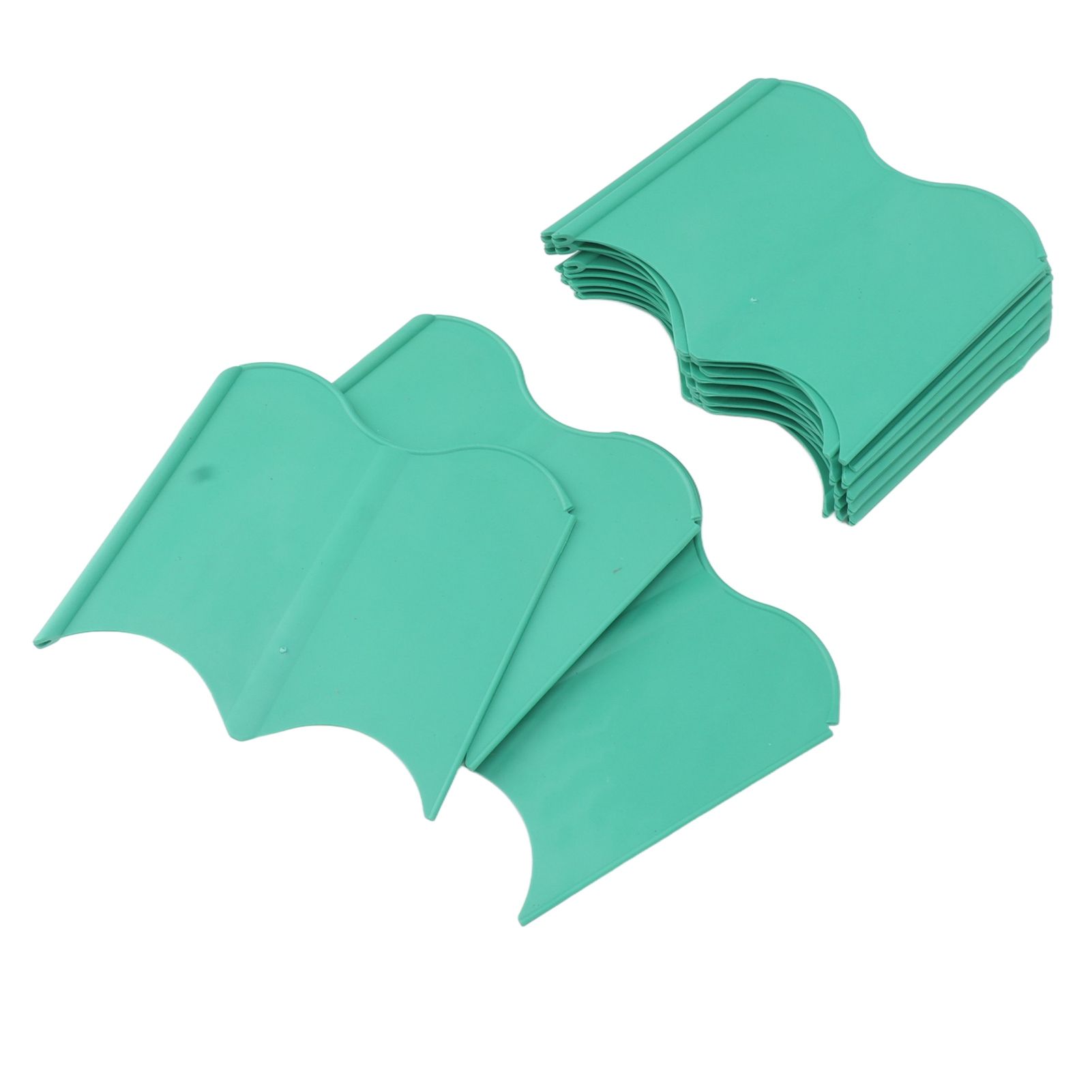 20PCS Interlocking Landscaping Edging Kit Weatherproof Garden Landscape Edging Border Hammer in Lawn Edge Green - Image 7