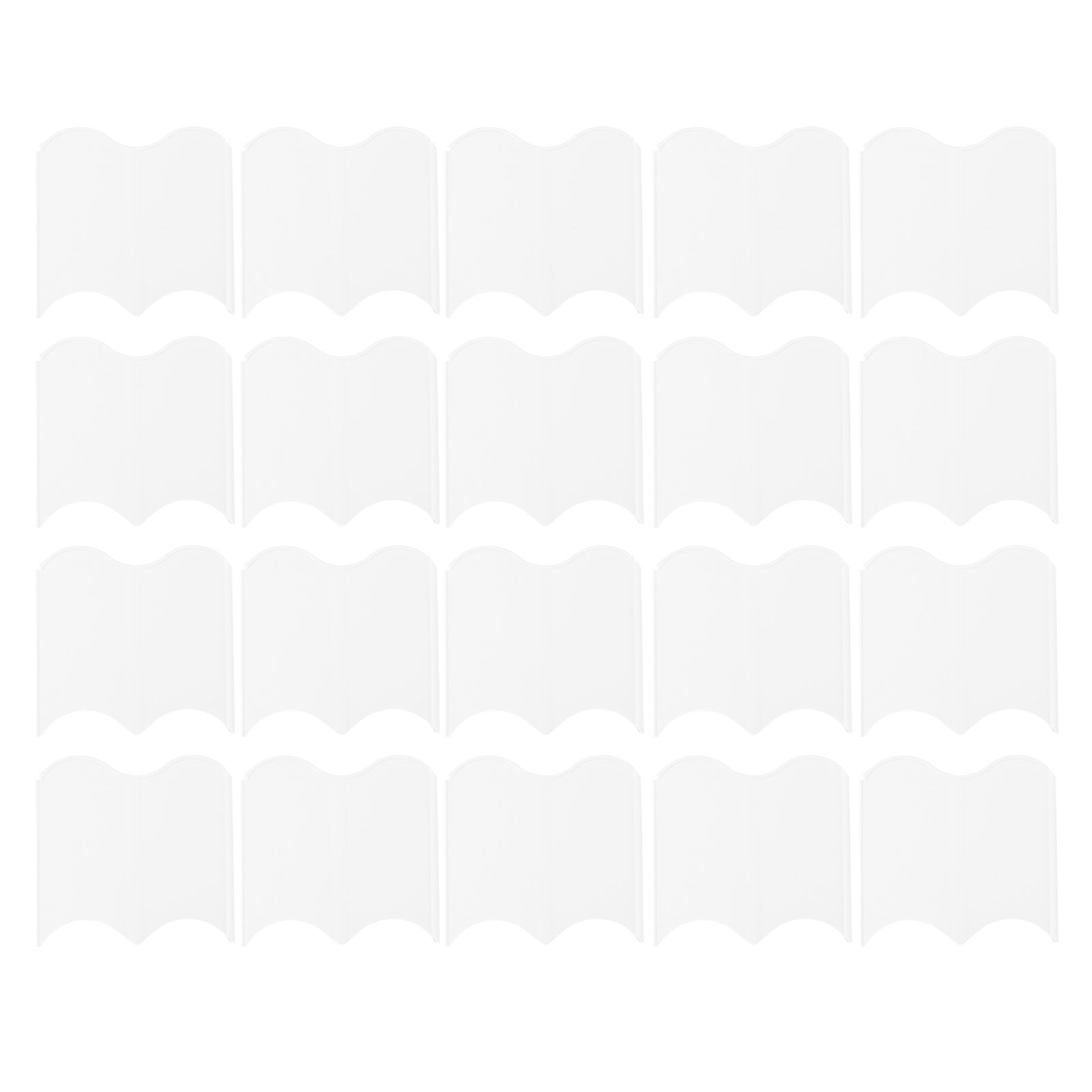 20PCS Interlocking Landscaping Edging Kit Weatherproof Garden Landscape Edging Border Hammer in Lawn Edge White - Image 1