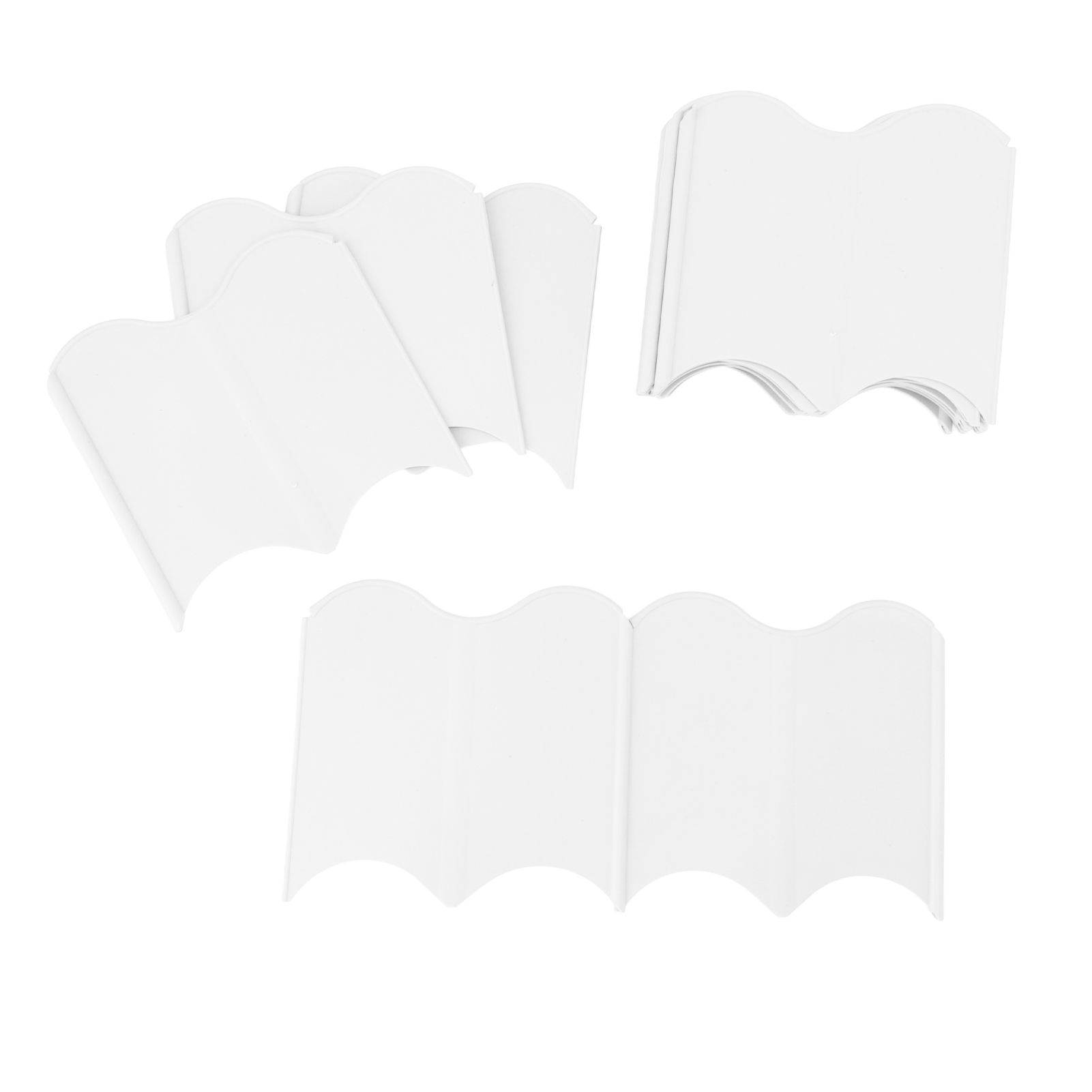 20PCS Interlocking Landscaping Edging Kit Weatherproof Garden Landscape Edging Border Hammer in Lawn Edge White - Image 6