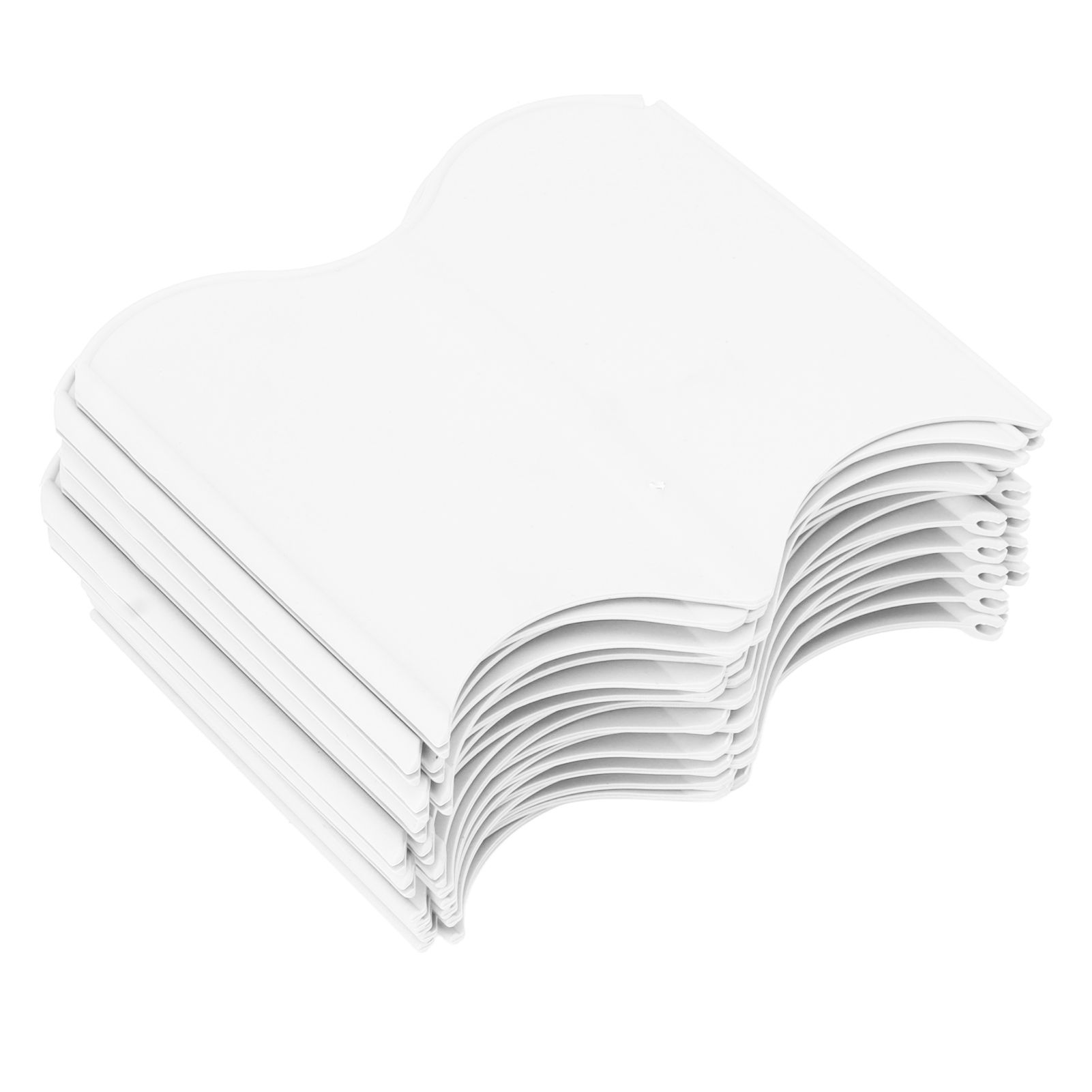 20PCS Interlocking Landscaping Edging Kit Weatherproof Garden Landscape Edging Border Hammer in Lawn Edge White - Image 8