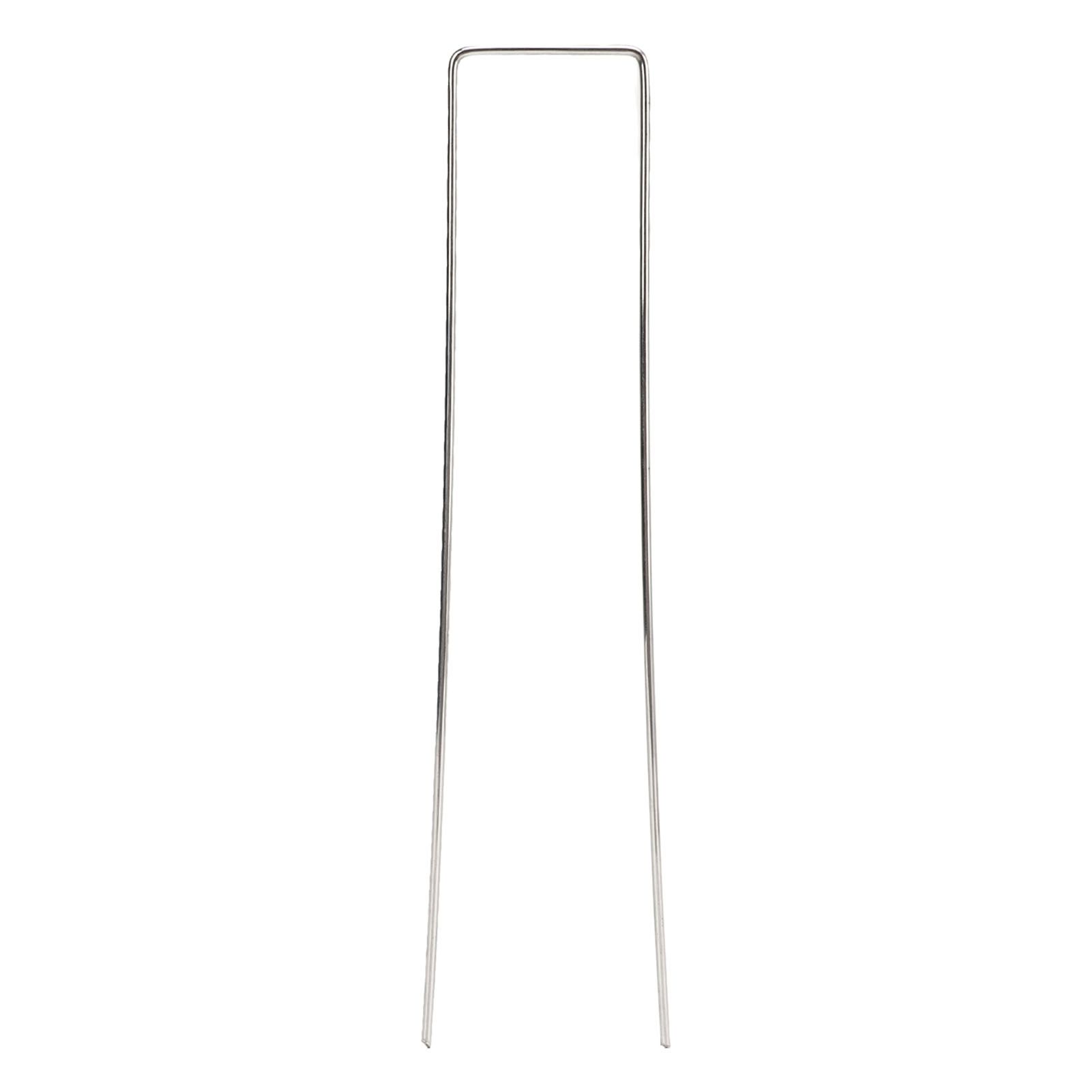 100Pcs U Shaped Garden Stakes Galvanized Steel Landscape Stakes Pins for Weed Barrier Sod Fabric Decorations Roughness 2.5mm/0.10in - Image 6