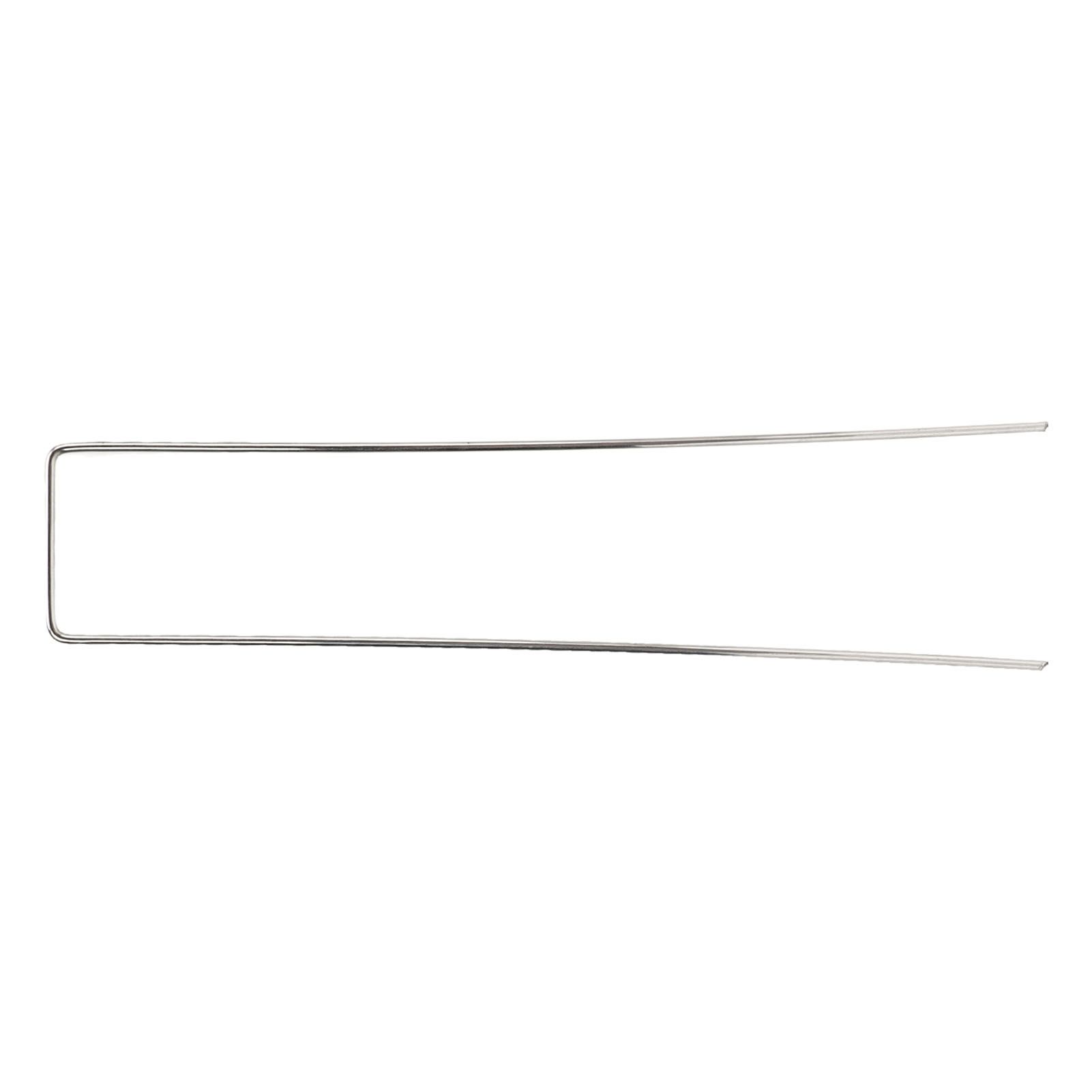 100Pcs U Shaped Garden Stakes Galvanized Steel Landscape Stakes Pins for Weed Barrier Sod Fabric Decorations Roughness 2.5mm/0.10in - Image 8