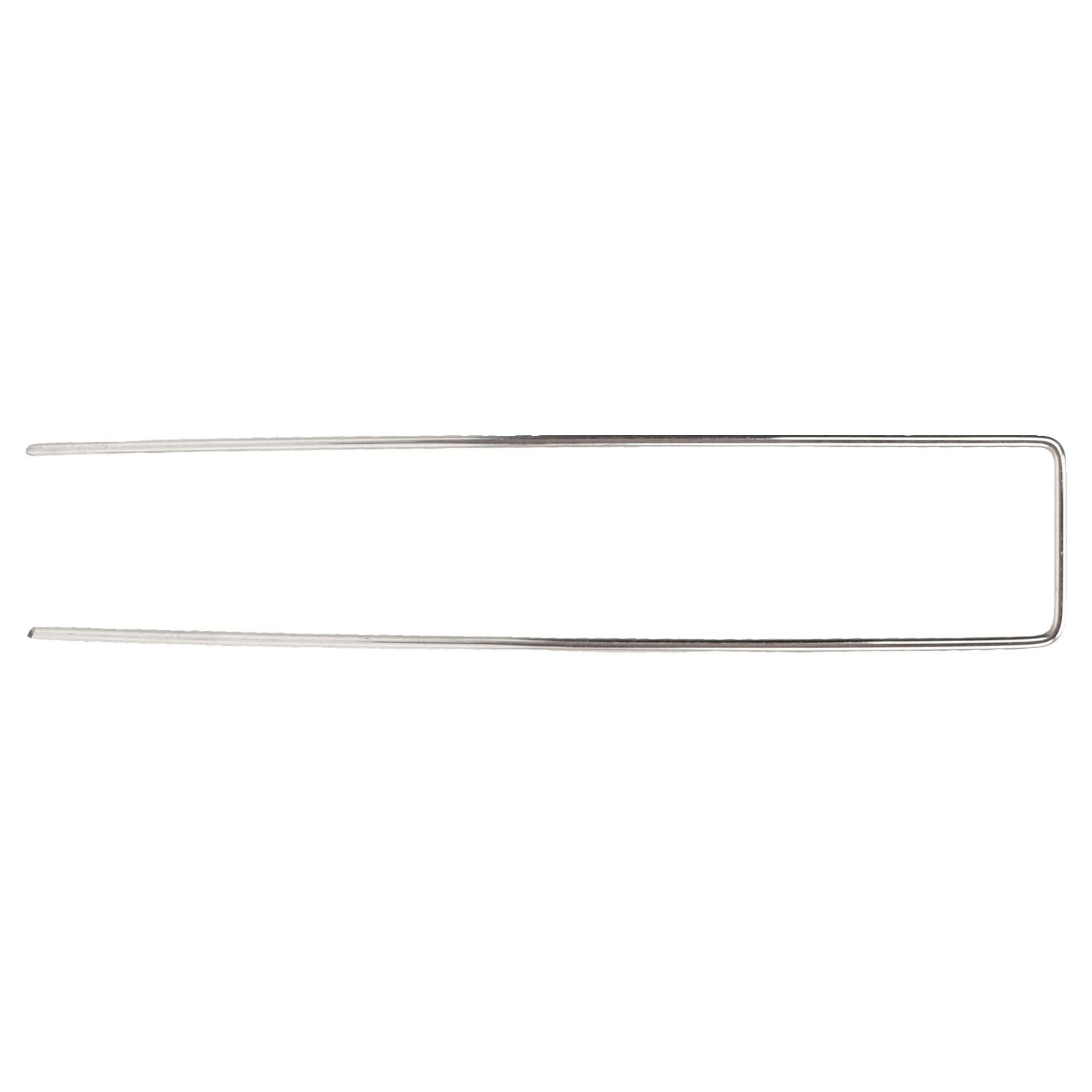 100Pcs U Shaped Garden Stakes Galvanized Steel Landscape Stakes Pins for Weed Barrier Sod Fabric Decorations Roughness 3mm/0.12in - Image 7