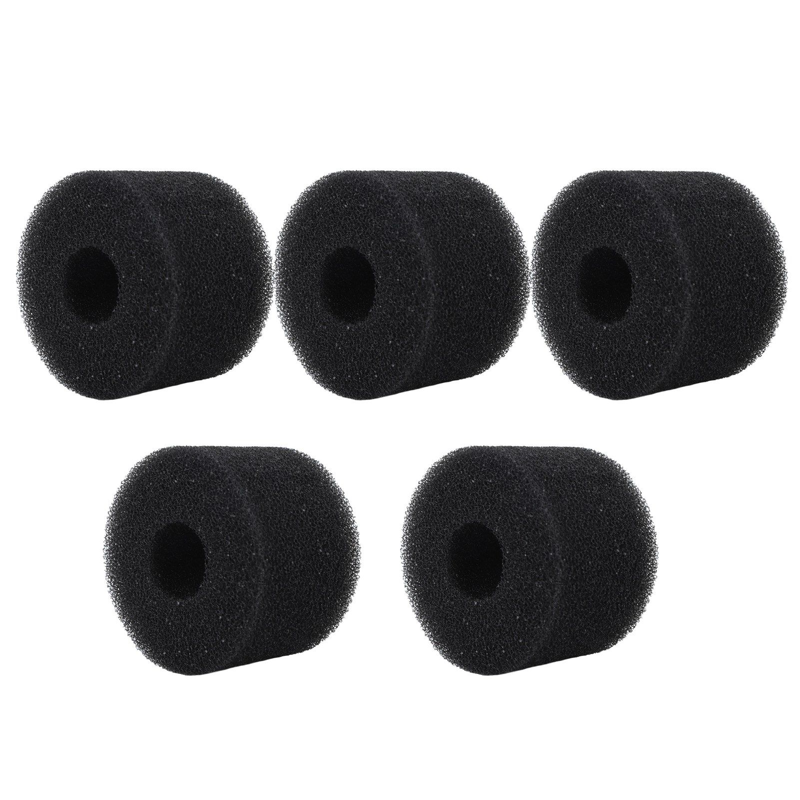 5PCS Pool Filter Sponge PU Sponge Black Reusable Washable Cylindrical Simming Pool Filter Foam for Pool Pump S - Image 3
