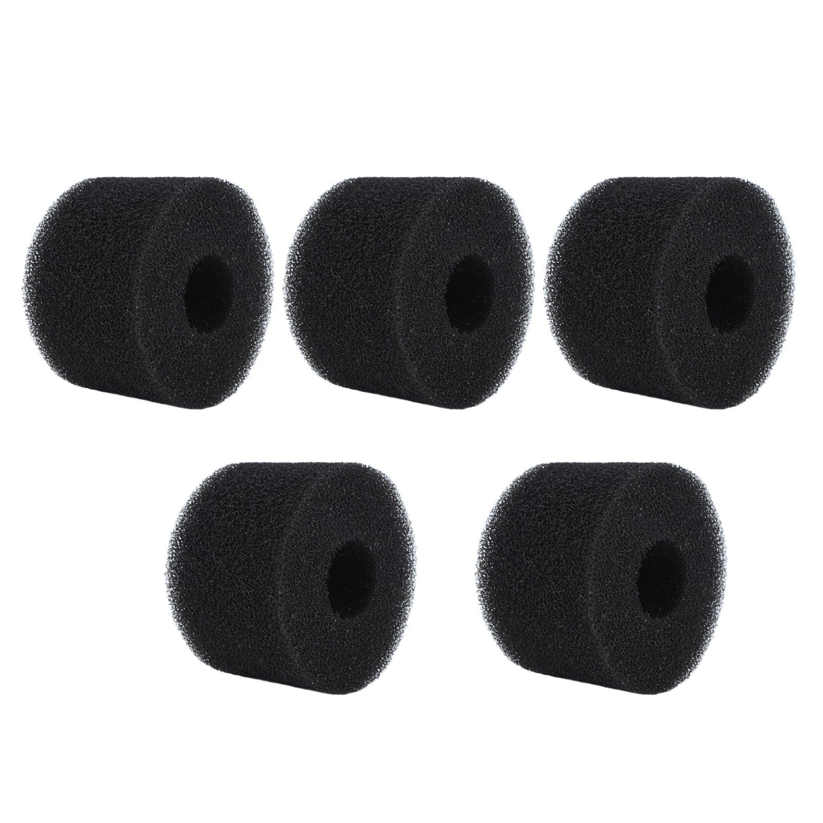 5PCS Pool Filter Sponge PU Sponge Black Reusable Washable Cylindrical Simming Pool Filter Foam for Pool Pump S - Image 4