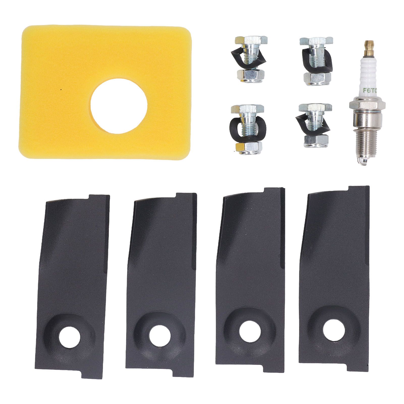18inch Lawn Mower Blades Spark Plugs Air Filter Replacement Kit for 450E 500E 550E 550EX Motor - Image 1
