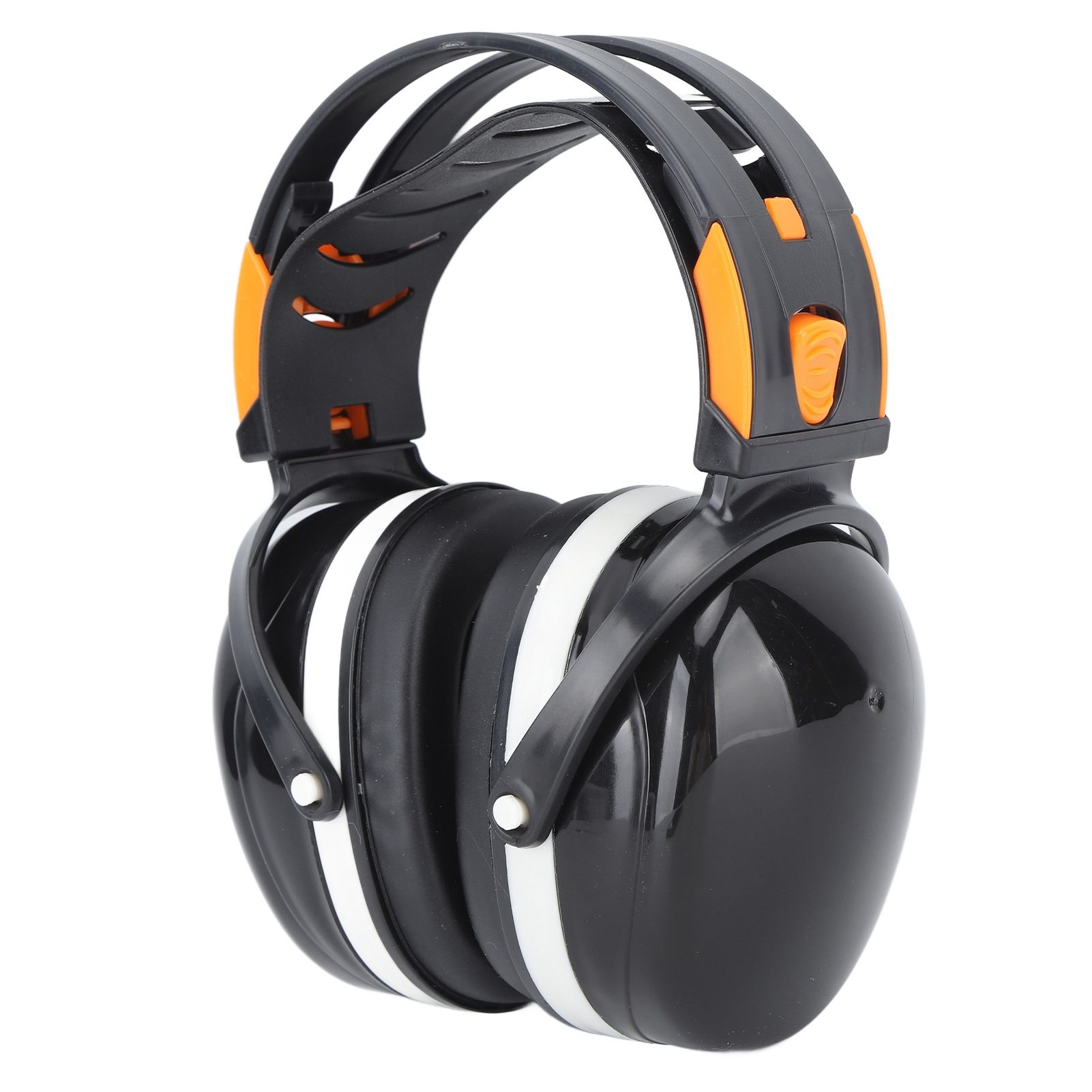 Noise Reduction Earmuffs Foldable Lightweight Hearing Protection Safety Over Head Ear Muff for Garden Shooting Mowing Black White - Image 3