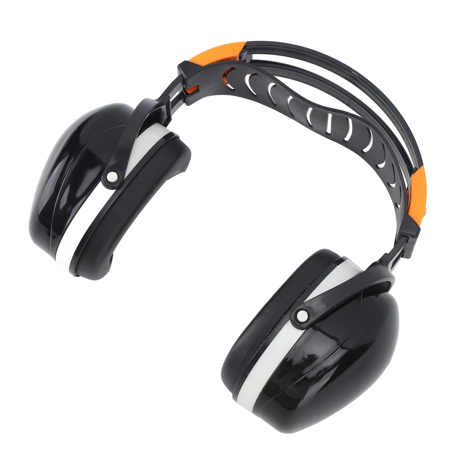 Noise Reduction Earmuffs Foldable Lightweight Hearing Protection Safety Over Head Ear Muff for Garden Shooting Mowing Black White - Image 5