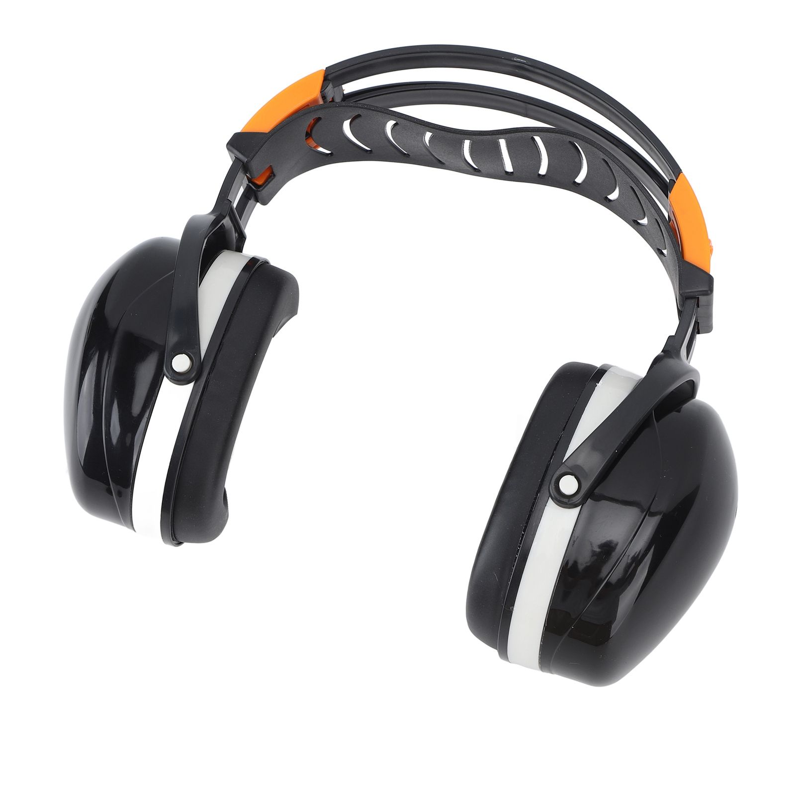 Noise Reduction Earmuffs Foldable Lightweight Hearing Protection Safety Over Head Ear Muff for Garden Shooting Mowing Black White - Image 6