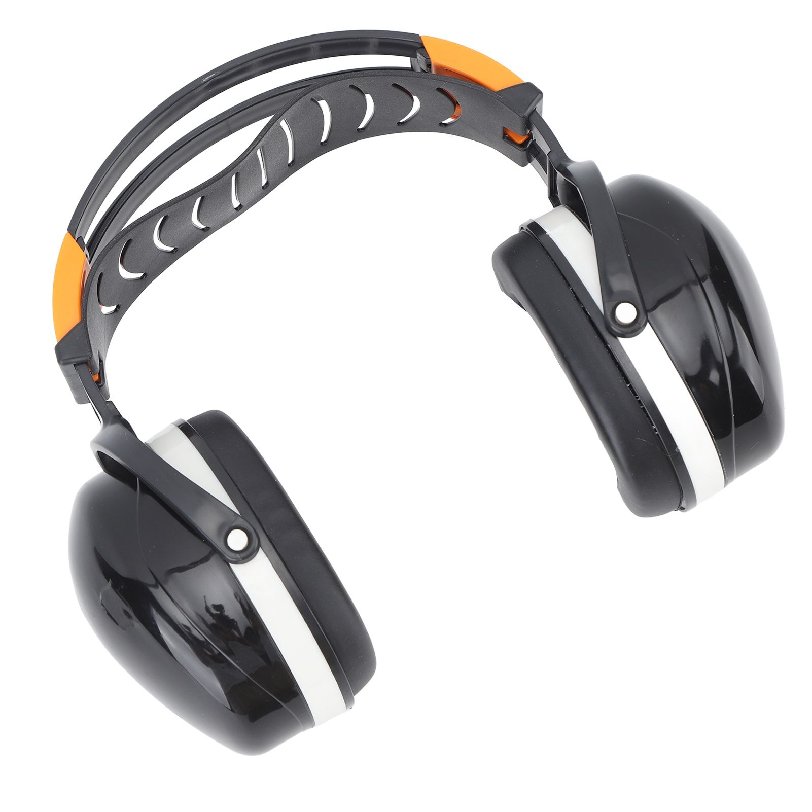 Noise Reduction Earmuffs Foldable Lightweight Hearing Protection Safety Over Head Ear Muff for Garden Shooting Mowing Black White - Image 7