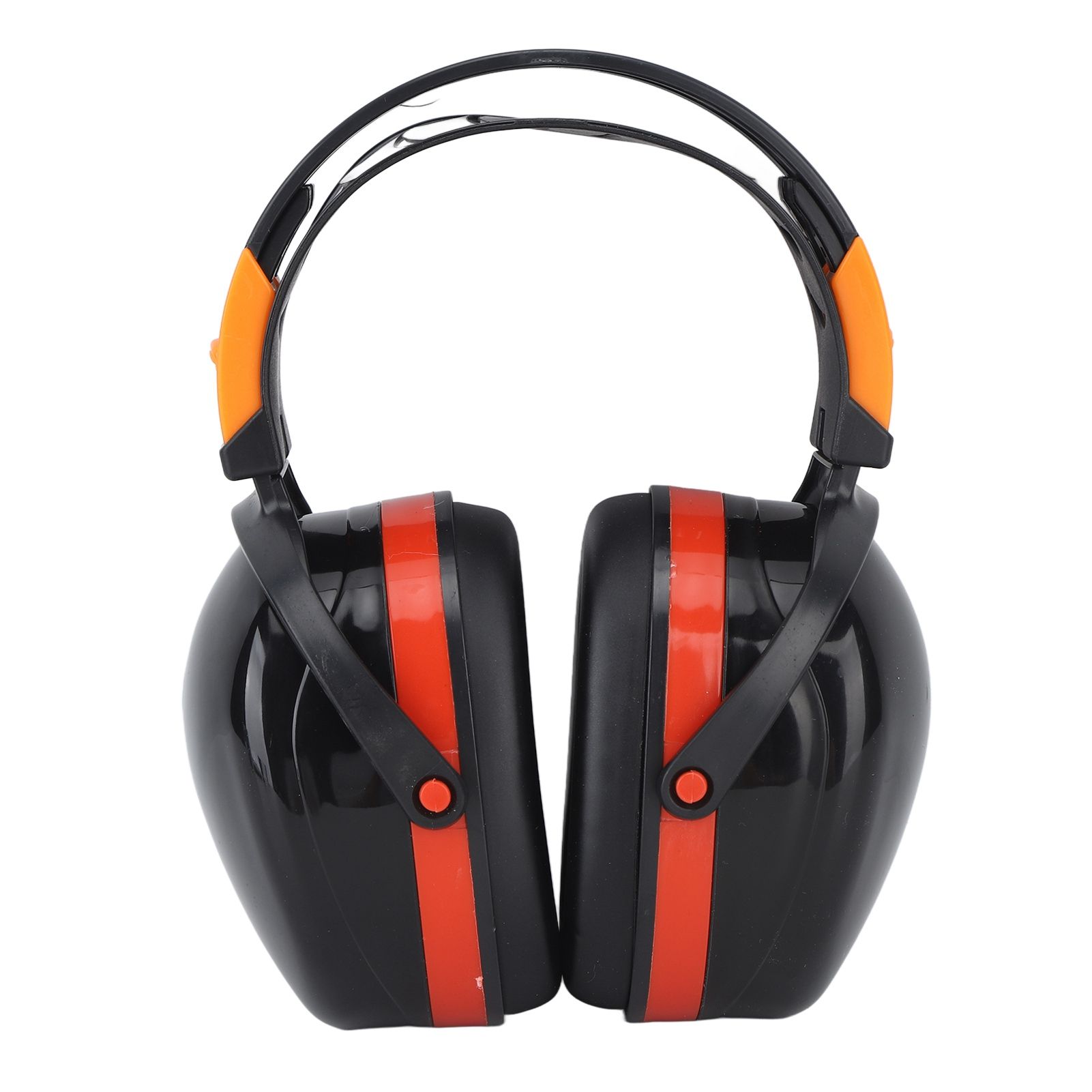 Noise Reduction Earmuffs Foldable Lightweight Hearing Protection Safety Over Head Ear Muff for Garden Shooting Mowing Black Red - Image 1
