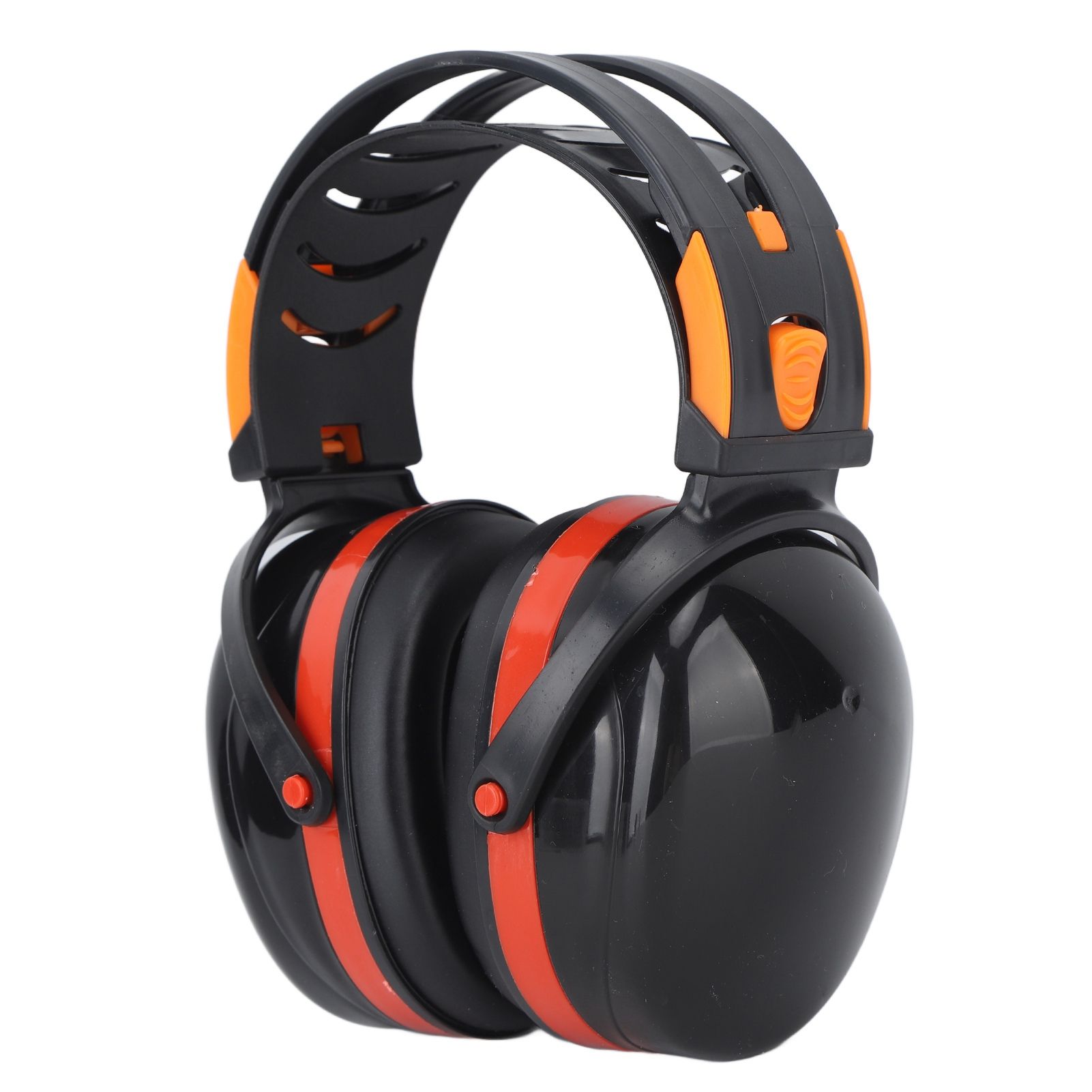 Noise Reduction Earmuffs Foldable Lightweight Hearing Protection Safety Over Head Ear Muff for Garden Shooting Mowing Black Red - Image 2