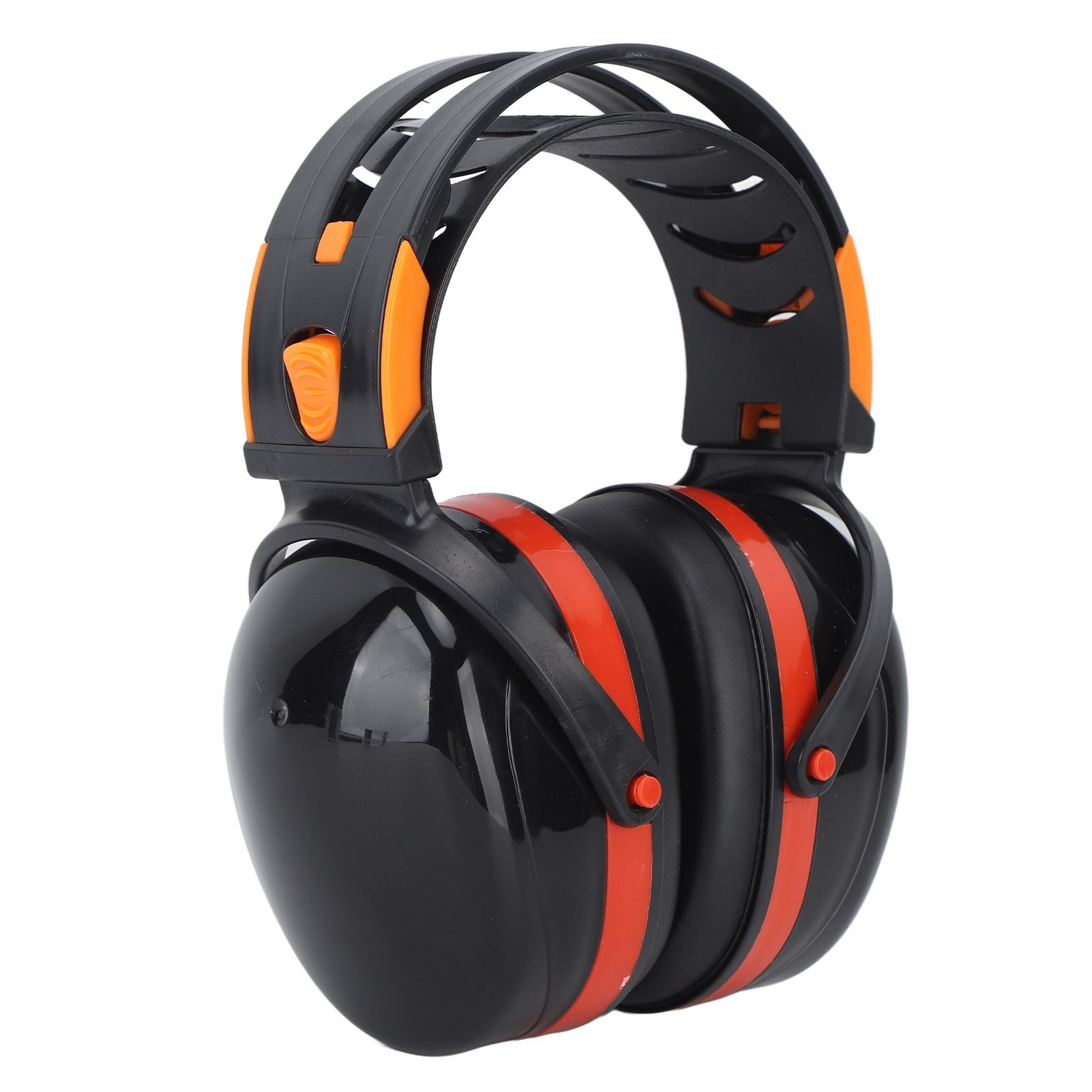 Noise Reduction Earmuffs Foldable Lightweight Hearing Protection Safety Over Head Ear Muff for Garden Shooting Mowing Black Red - Image 3