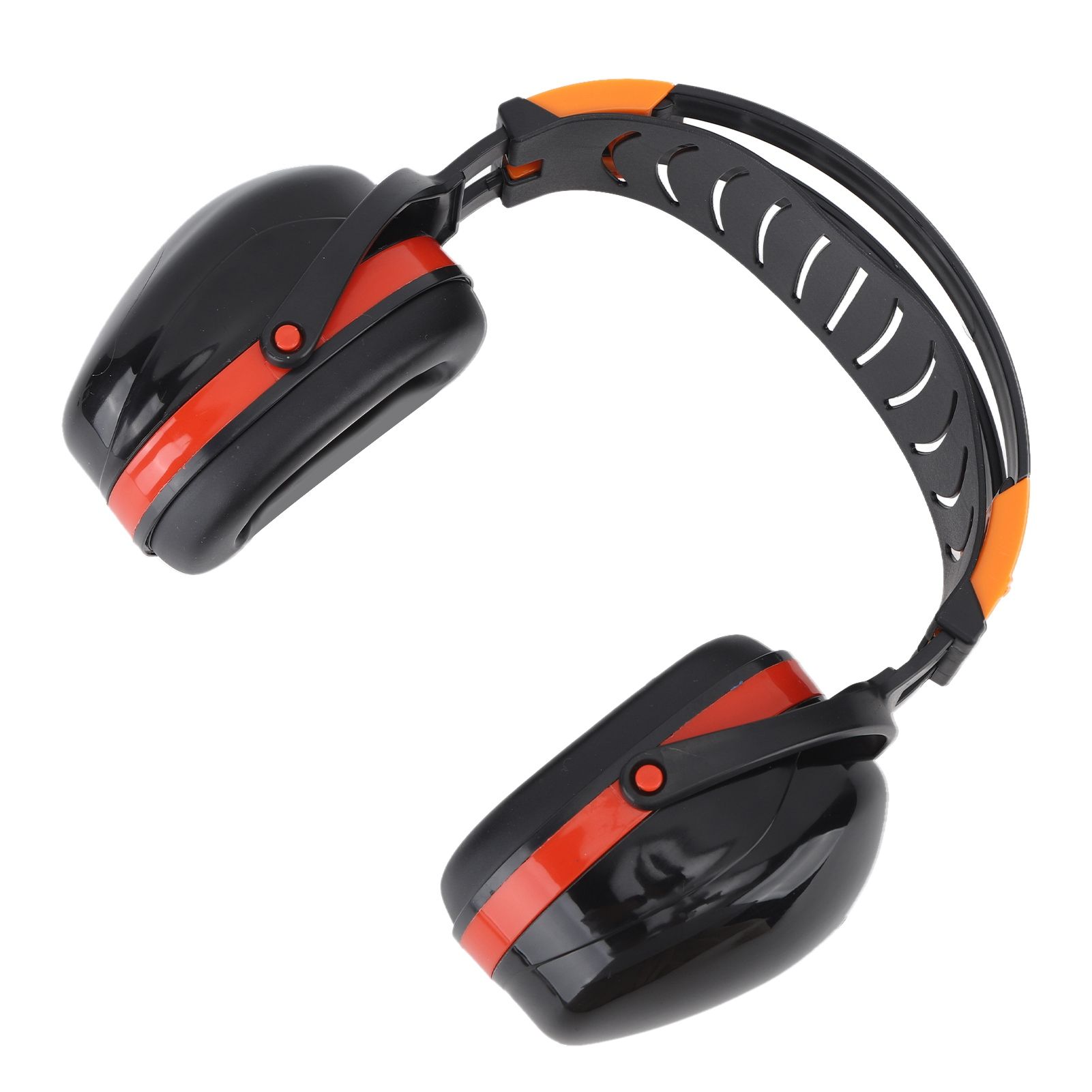 Noise Reduction Earmuffs Foldable Lightweight Hearing Protection Safety Over Head Ear Muff for Garden Shooting Mowing Black Red - Image 5