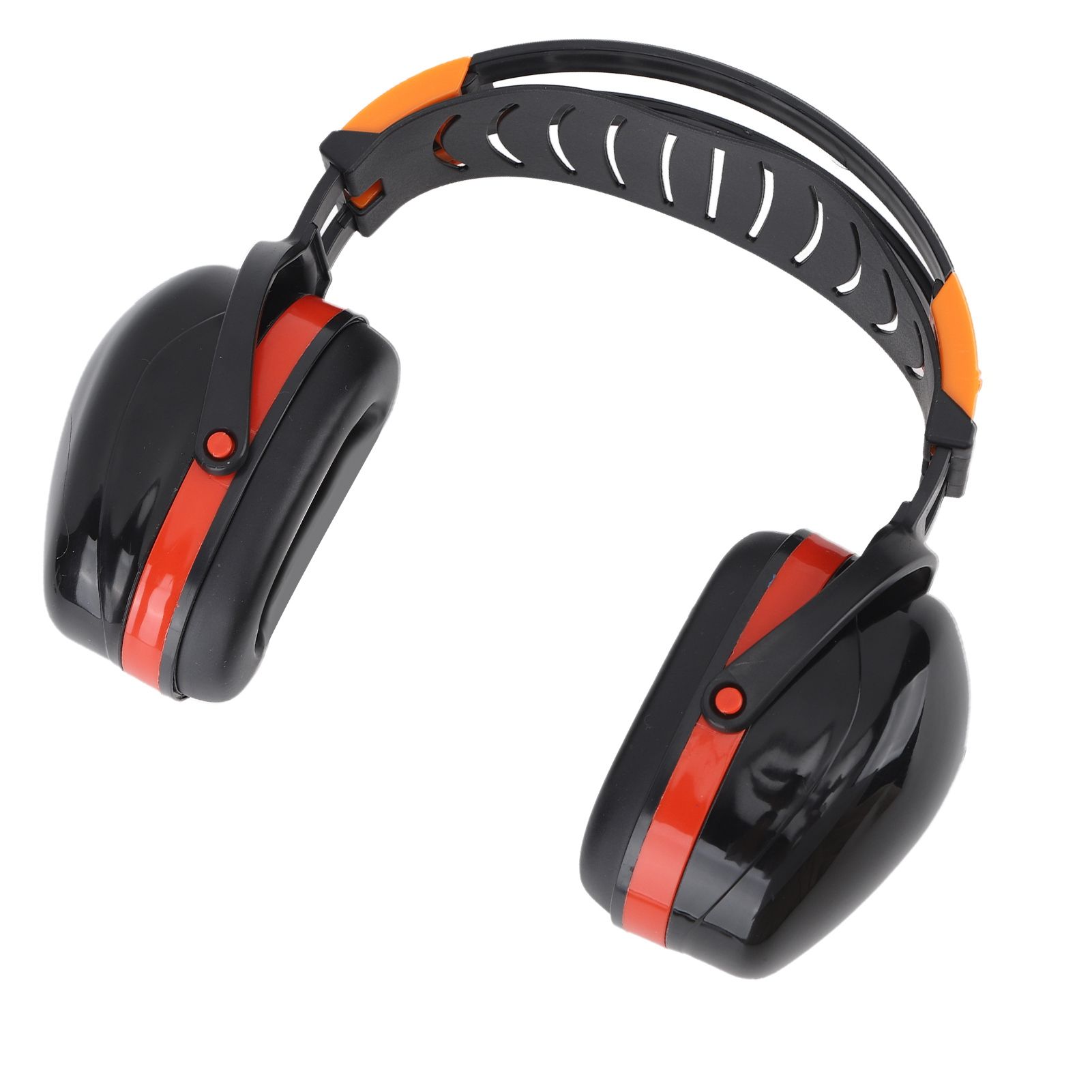 Noise Reduction Earmuffs Foldable Lightweight Hearing Protection Safety Over Head Ear Muff for Garden Shooting Mowing Black Red - Image 6