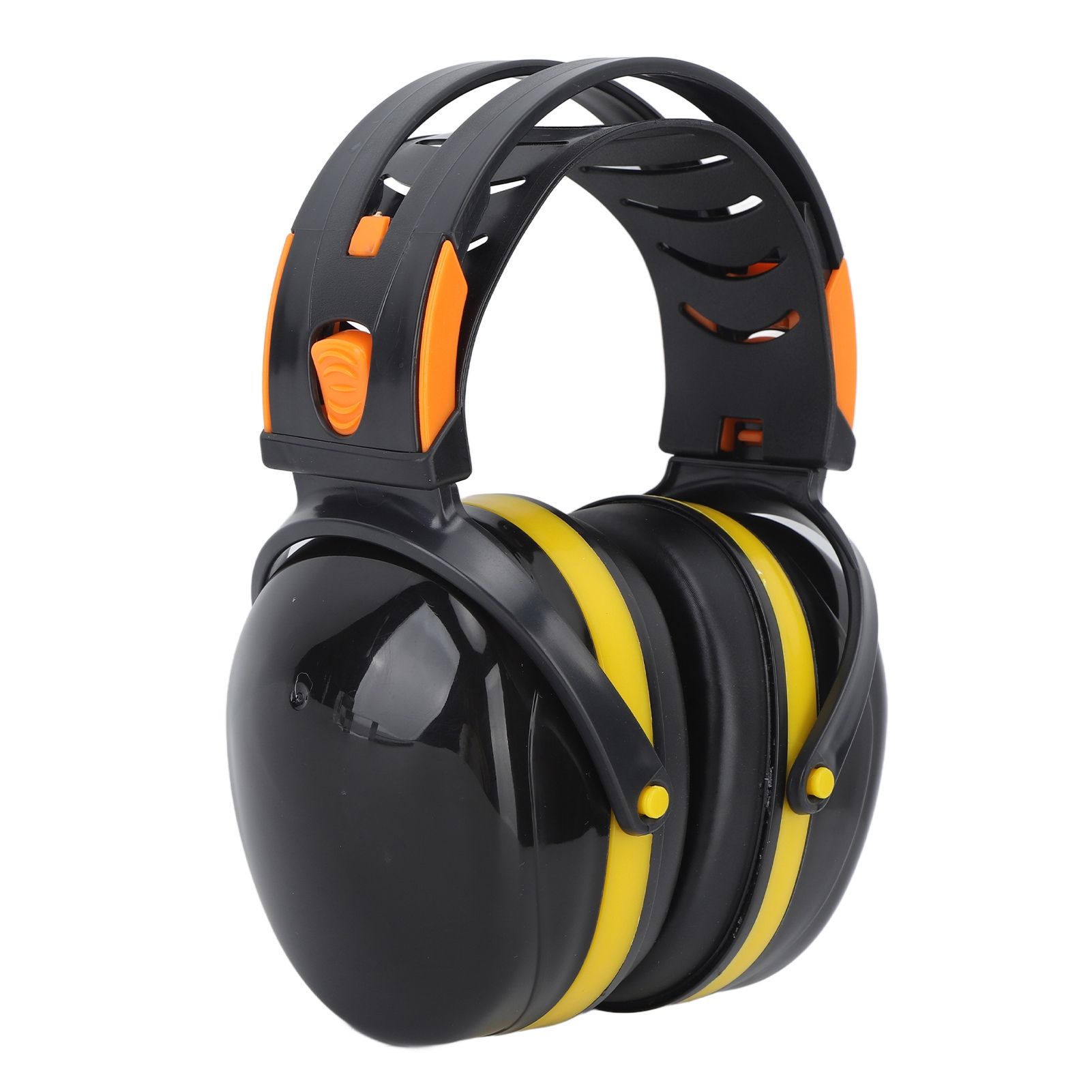 Noise Reduction Earmuffs Foldable Lightweight Hearing Protection Safety Over Head Ear Muff for Garden Shooting Mowing Black Yellow - Image 3