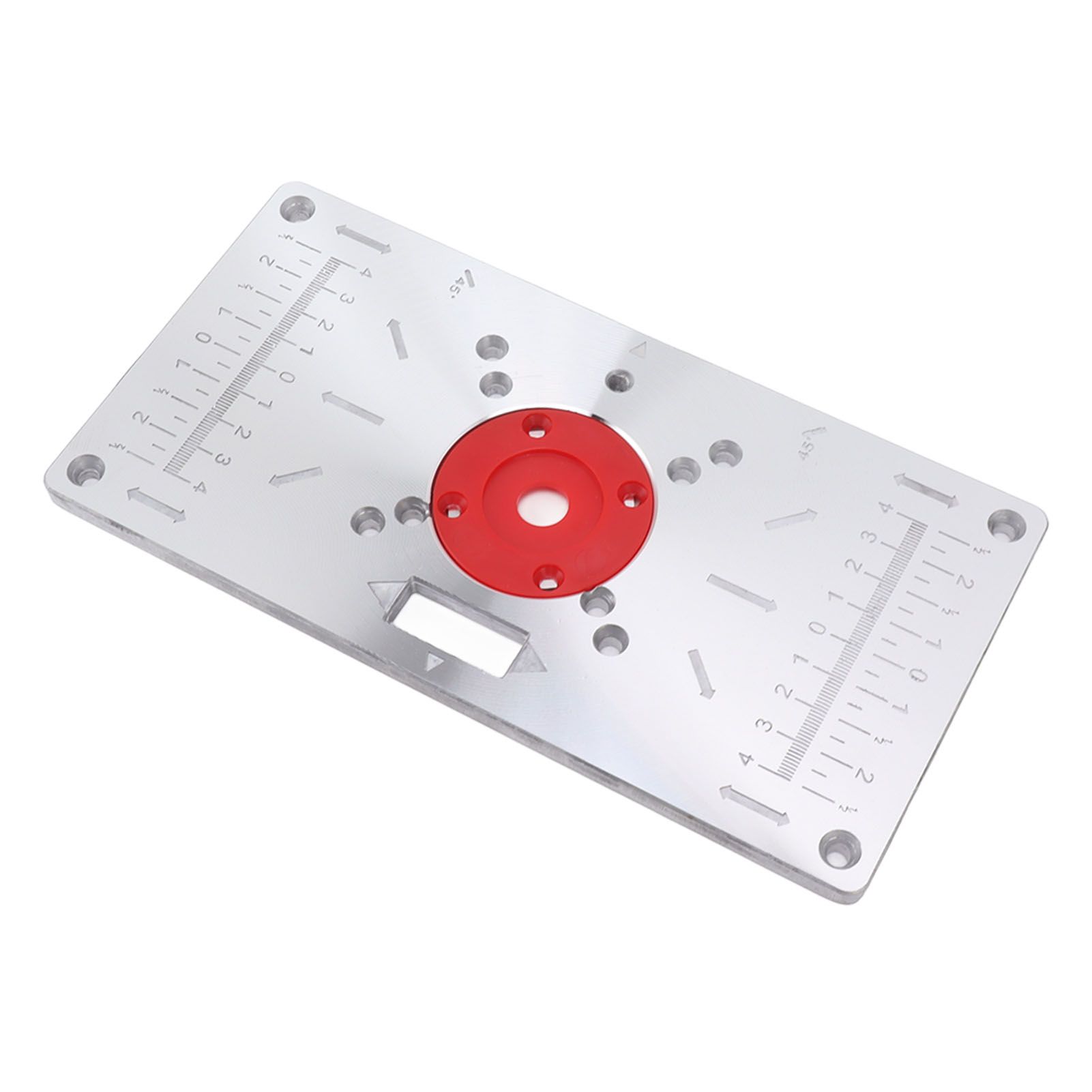 Router Table Insert Plate Woodworking Aluminum Router Plate with 4 Insert Rings for Wood Trimming Milling Slotting - Image 3