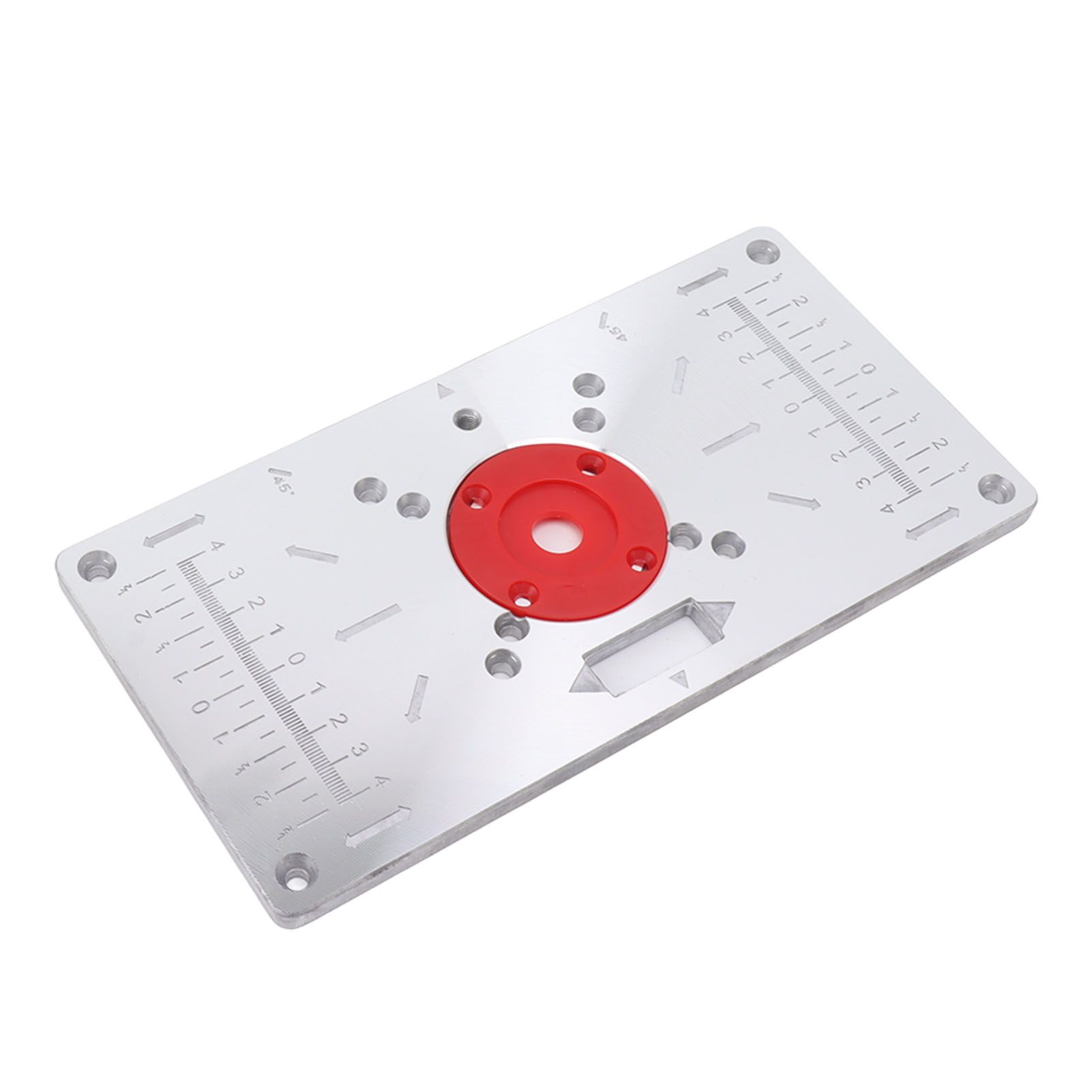 Router Table Insert Plate Woodworking Aluminum Router Plate with 4 Insert Rings for Wood Trimming Milling Slotting - Image 4