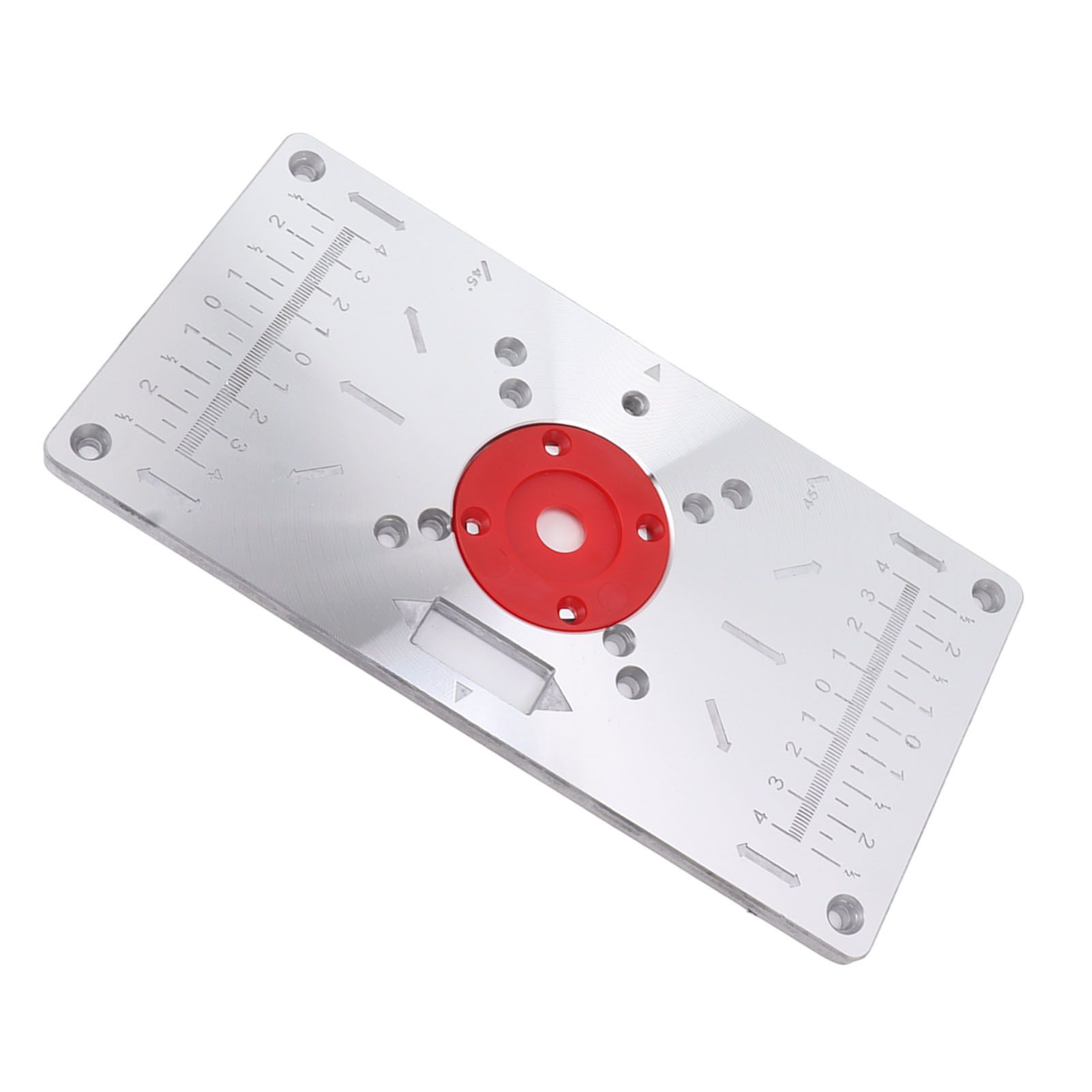 Router Table Insert Plate Woodworking Aluminum Router Plate with 4 Insert Rings for Wood Trimming Milling Slotting - Image 5