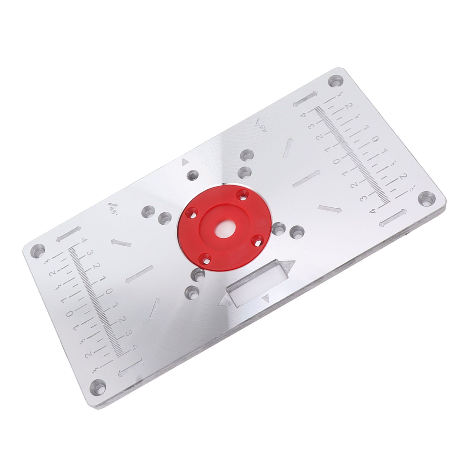 Router Table Insert Plate Woodworking Aluminum Router Plate with 4 Insert Rings for Wood Trimming Milling Slotting - Image 6