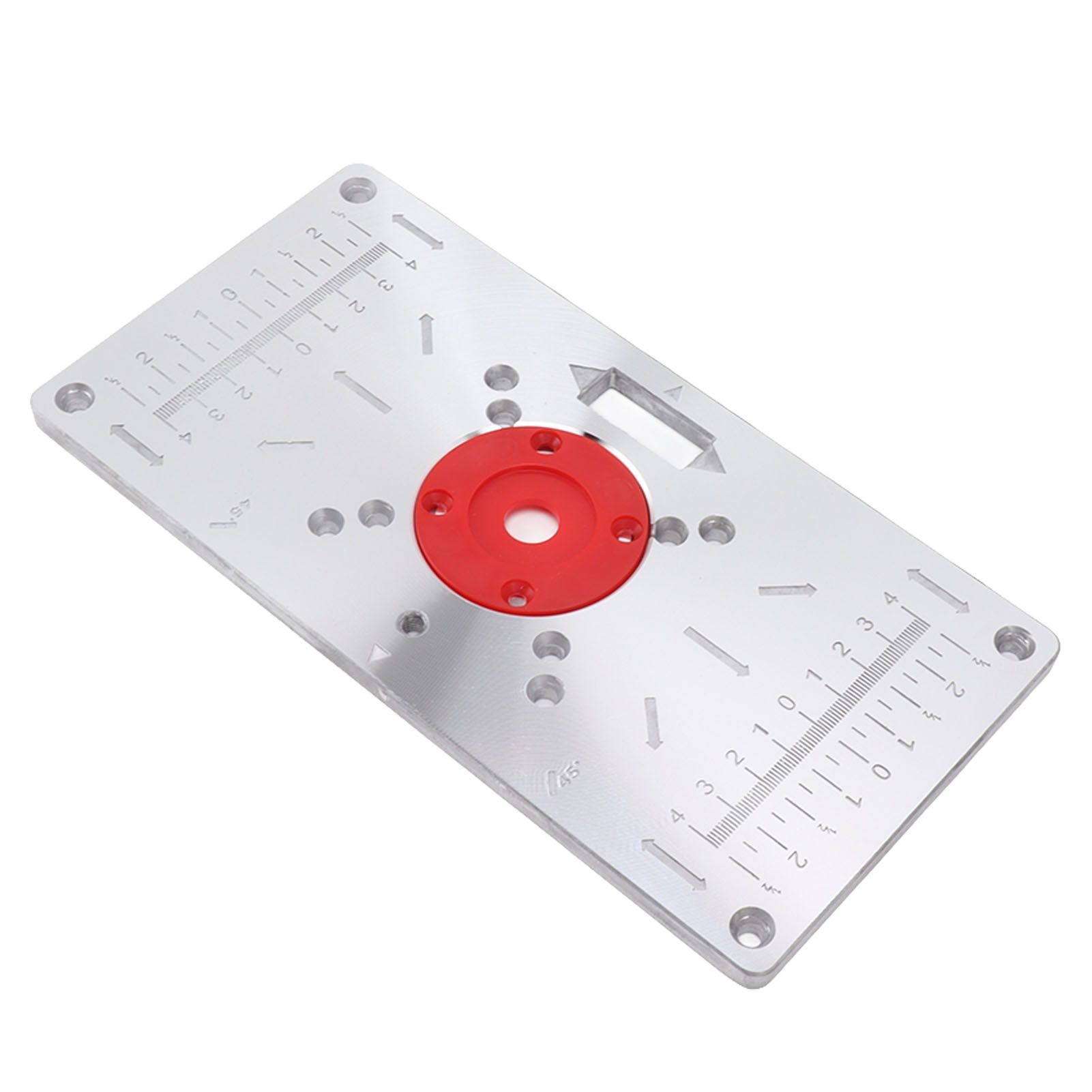 Router Table Insert Plate Woodworking Aluminum Router Plate with 4 Insert Rings for Wood Trimming Milling Slotting - Image 8