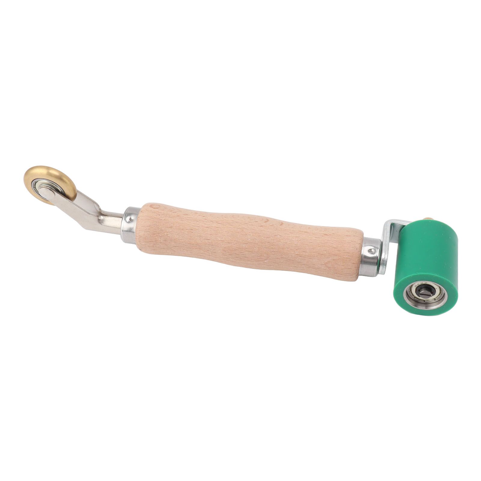 40mm Silicone Seam Roller Dual Use Brass Wheel Wood Handle Wallpaper Flat Seam Roller for PVC TPO Welding Green - Image 5
