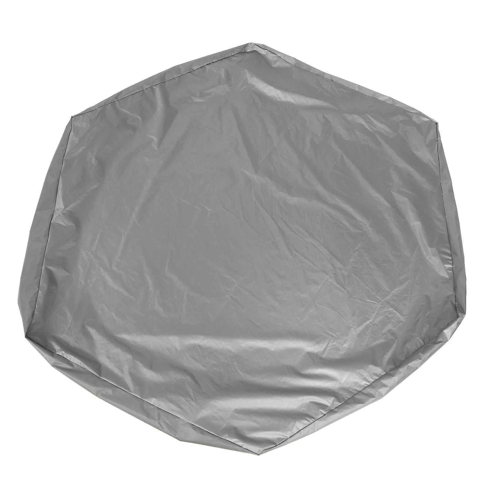 Sandbox Cover Hexagon Sandpit Sand Toys Cover Waterproof Pool Cover with Drawstring for Outdoor Garden Grey - Image 1