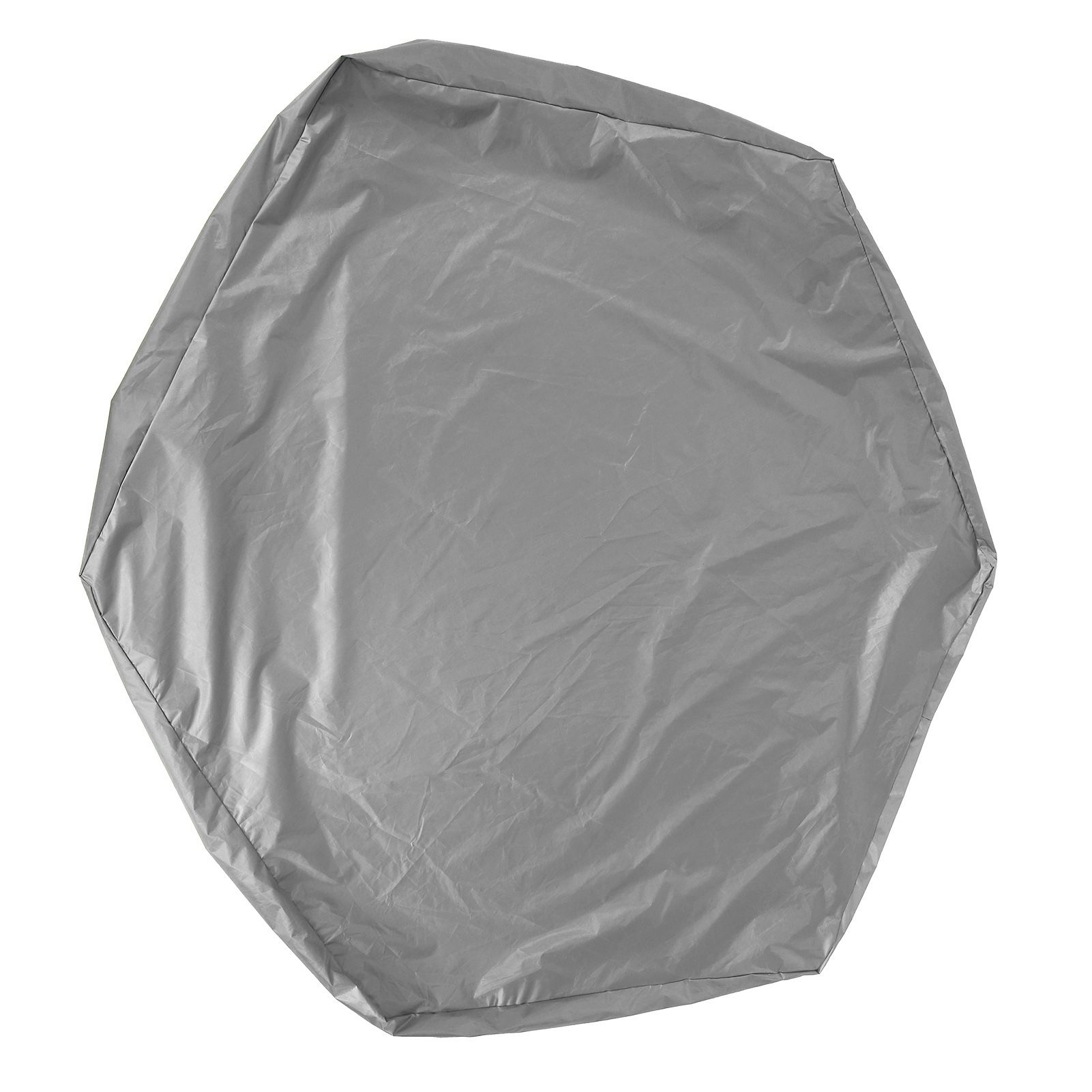 Sandbox Cover Hexagon Sandpit Sand Toys Cover Waterproof Pool Cover with Drawstring for Outdoor Garden Grey - Image 2