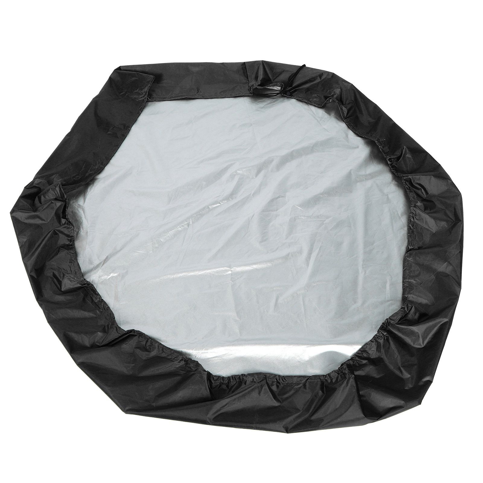 Sandbox Cover Hexagon Sandpit Sand Toys Cover Waterproof Pool Cover with Drawstring for Outdoor Garden Black - Image 3
