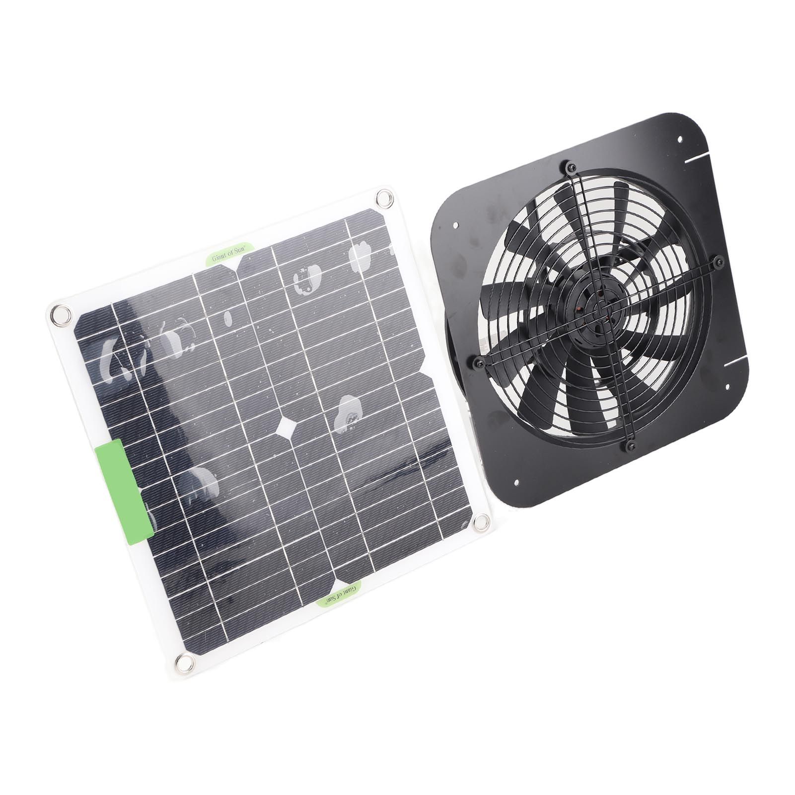 100W 18V Solar Panel Powered Exhaust Fan 13.5 Inch Solar Powered Attic Ventilator for Pet House Chicken Coop RV Greenhouse - Image 4