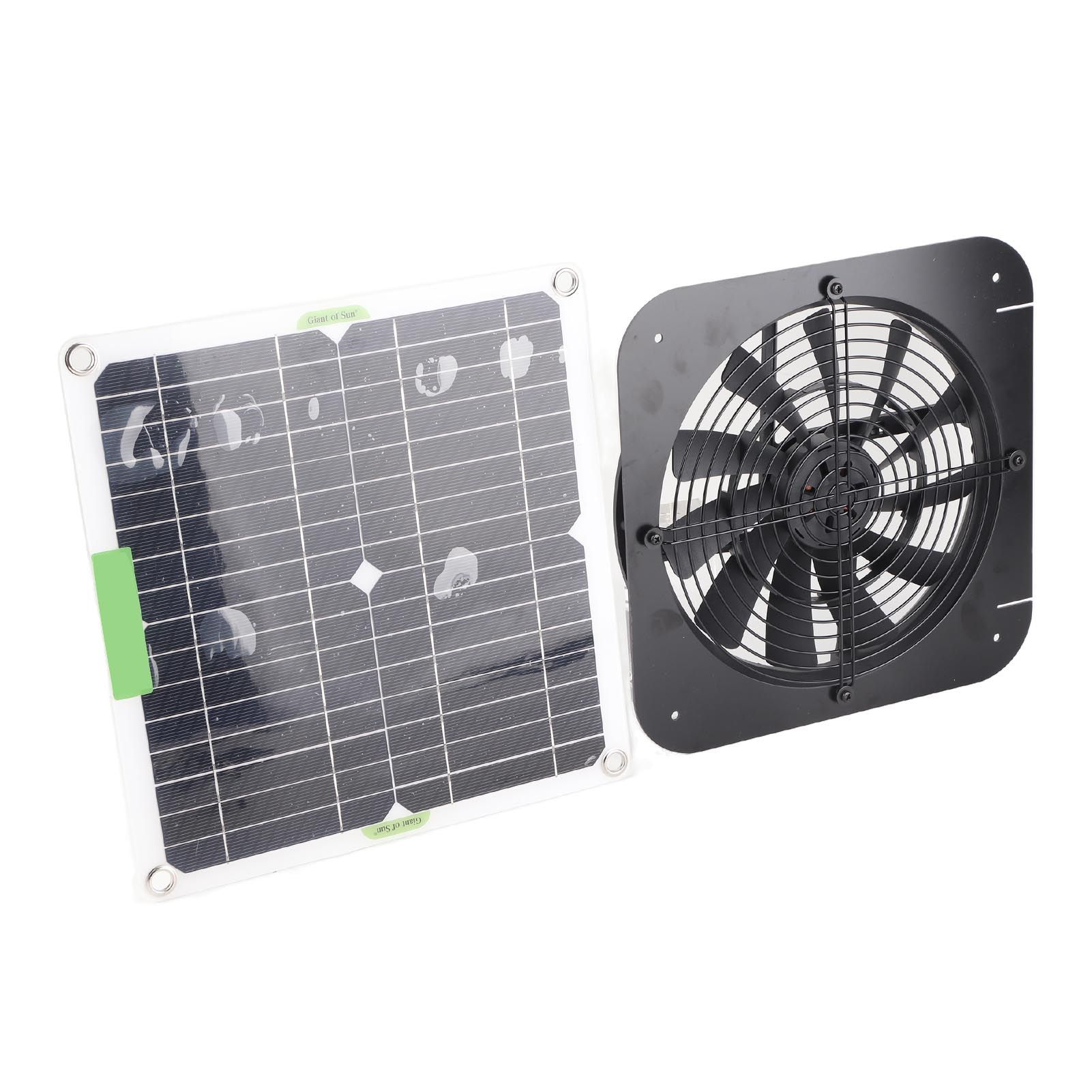 100W 18V Solar Panel Powered Exhaust Fan 13.5 Inch Solar Powered Attic Ventilator for Pet House Chicken Coop RV Greenhouse - Image 5