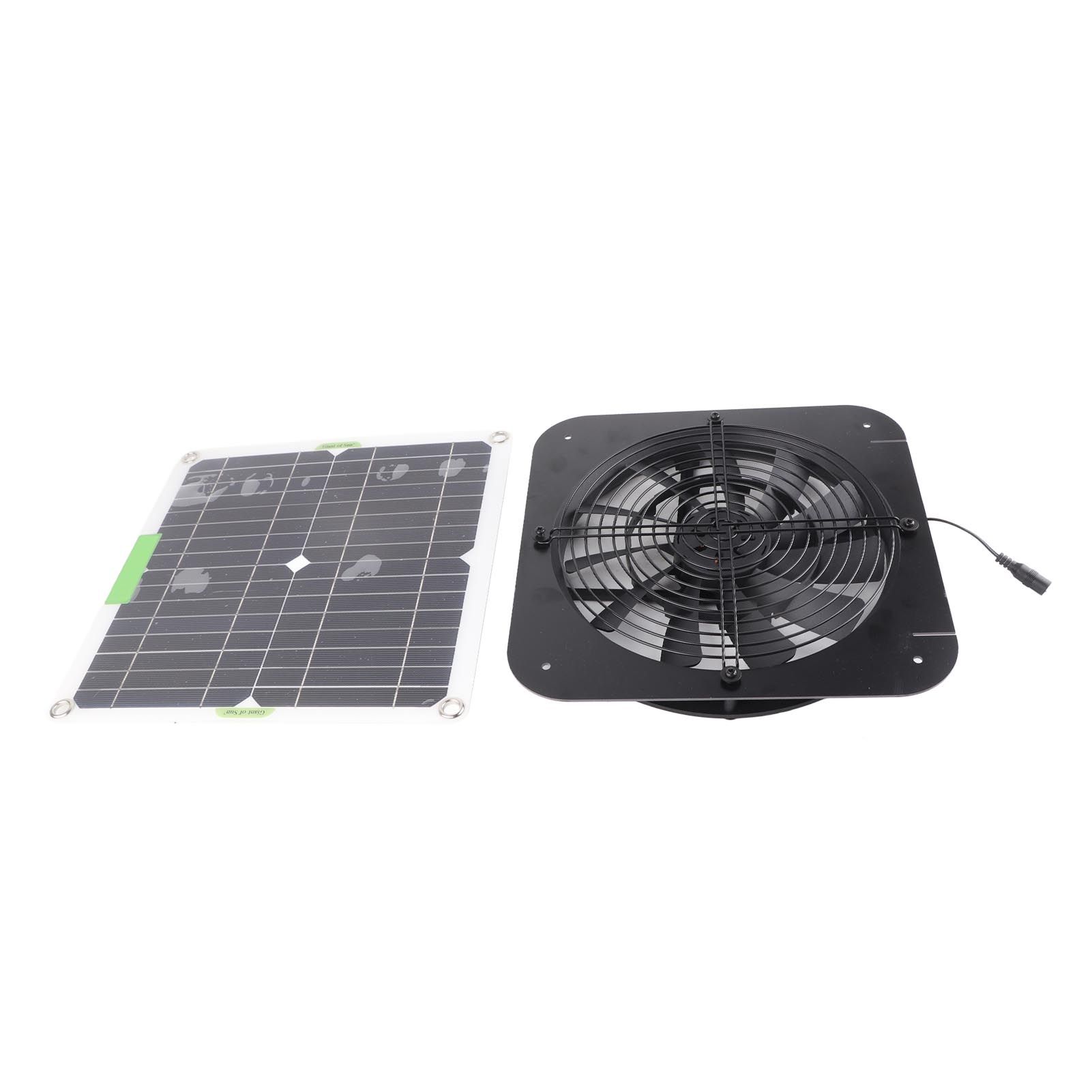 100W 18V Solar Panel Powered Exhaust Fan 13.5 Inch Solar Powered Attic Ventilator for Pet House Chicken Coop RV Greenhouse - Image 6