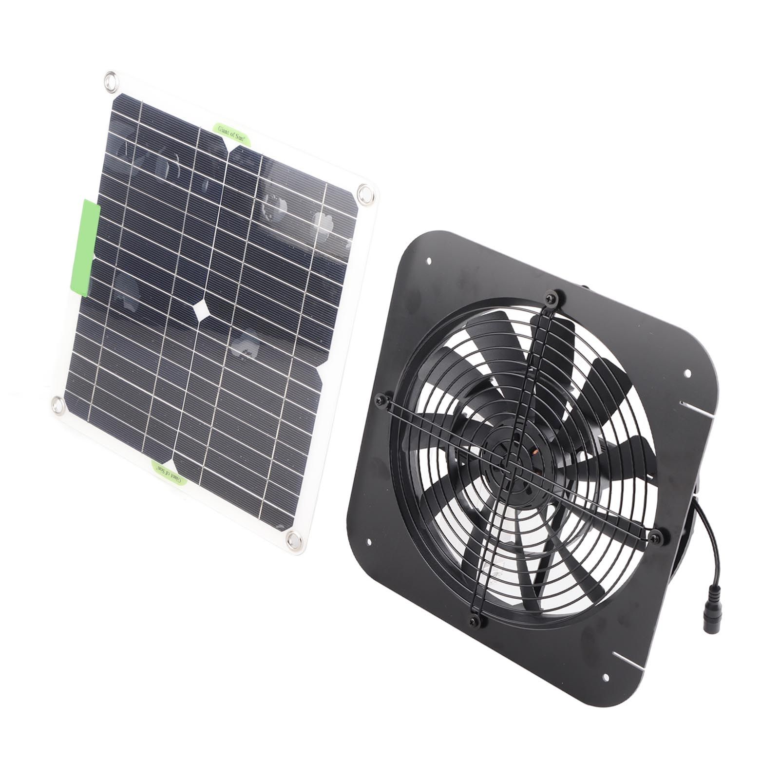 100W 18V Solar Panel Powered Exhaust Fan 13.5 Inch Solar Powered Attic Ventilator for Pet House Chicken Coop RV Greenhouse - Image 7