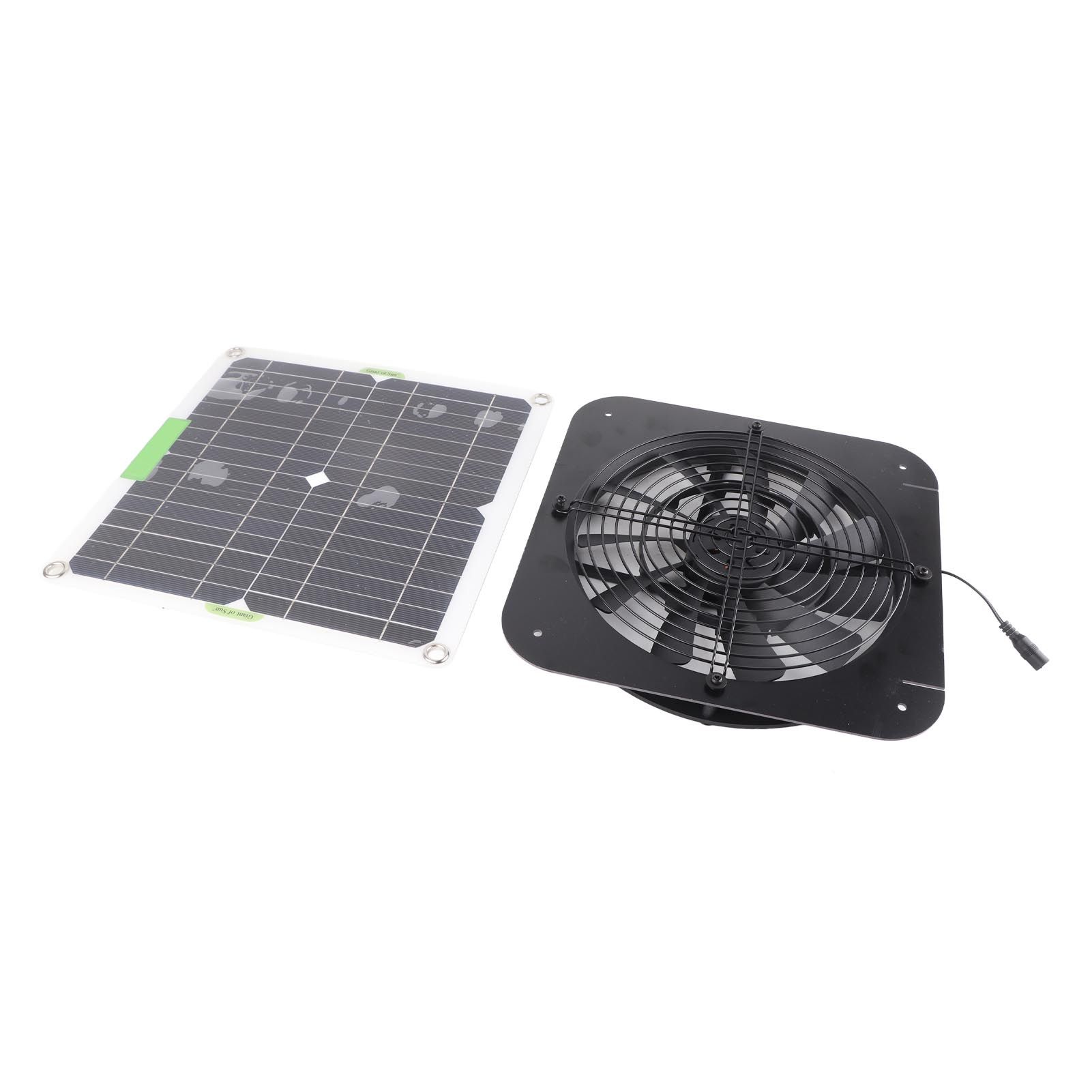 100W 18V Solar Panel Powered Exhaust Fan 13.5 Inch Solar Powered Attic Ventilator for Pet House Chicken Coop RV Greenhouse - Image 8