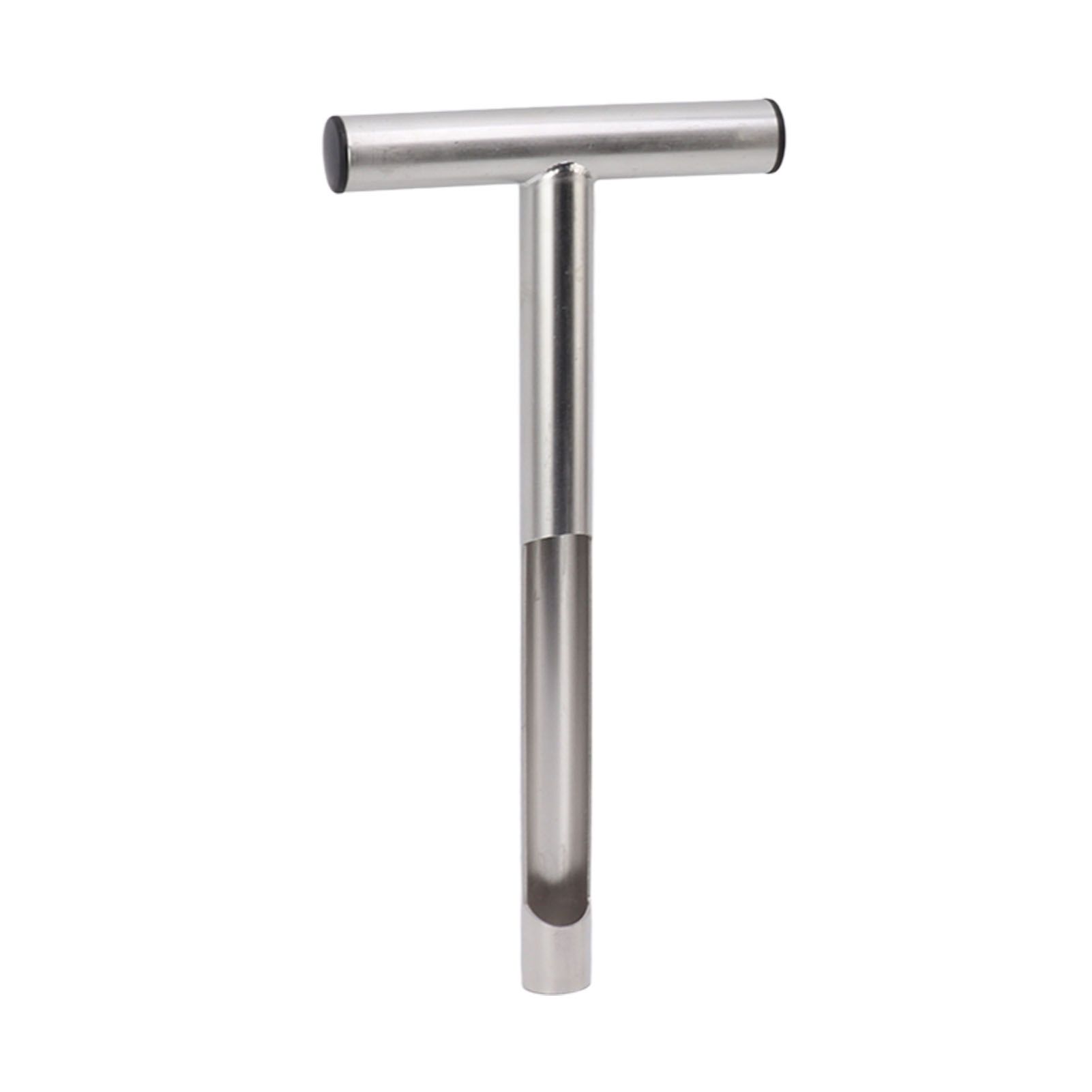 Soil Sampler Probe 304 Stainless Steel Protable T Handle Soil Sampling Tool for Farm Garden Lawn 12in - Image 1