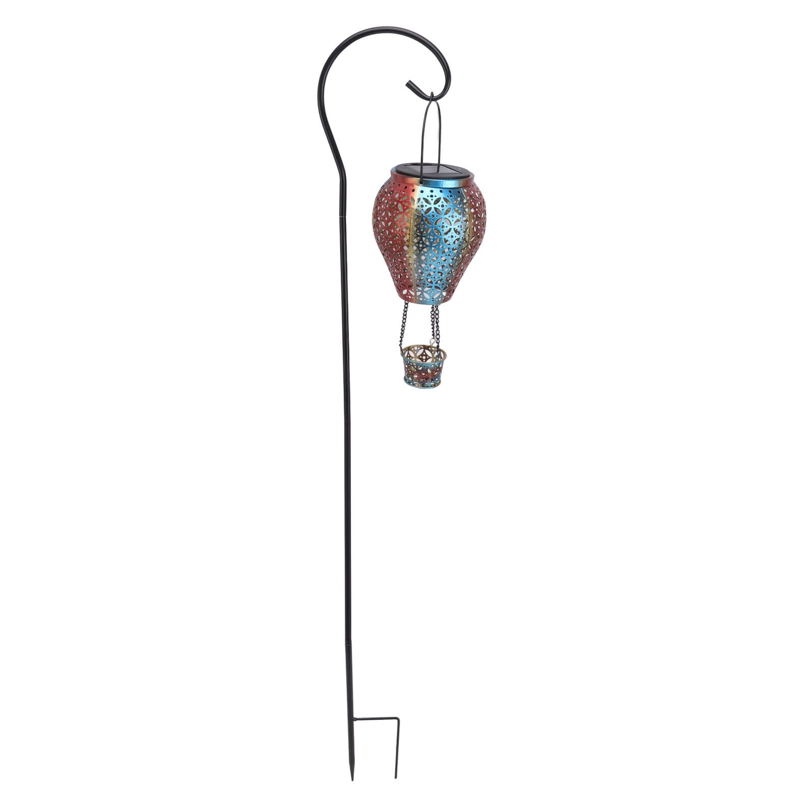 Hanging Solar Lantern Retro Hollowed Fire Balloon Style Warm Romatic Garden Solar Light for Outdoor Camping Backyard - Image 2